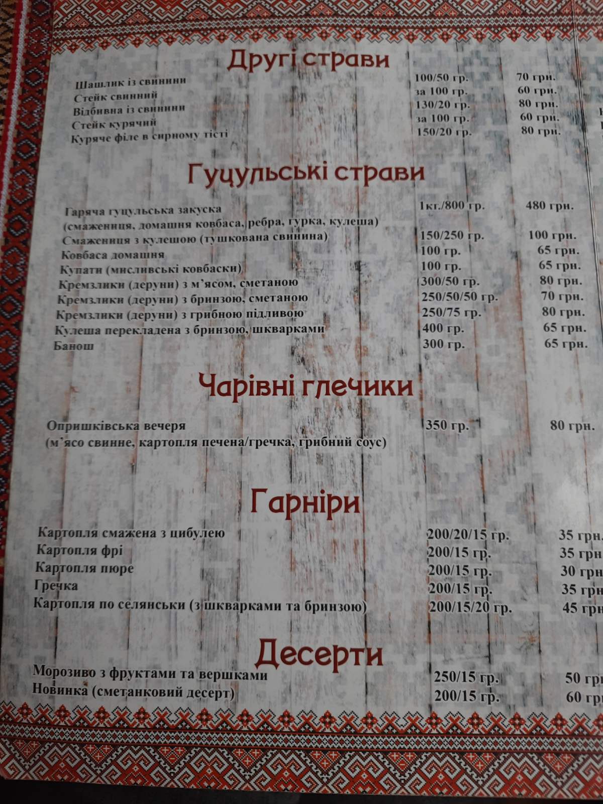Kolyba-Muzey menu 11
