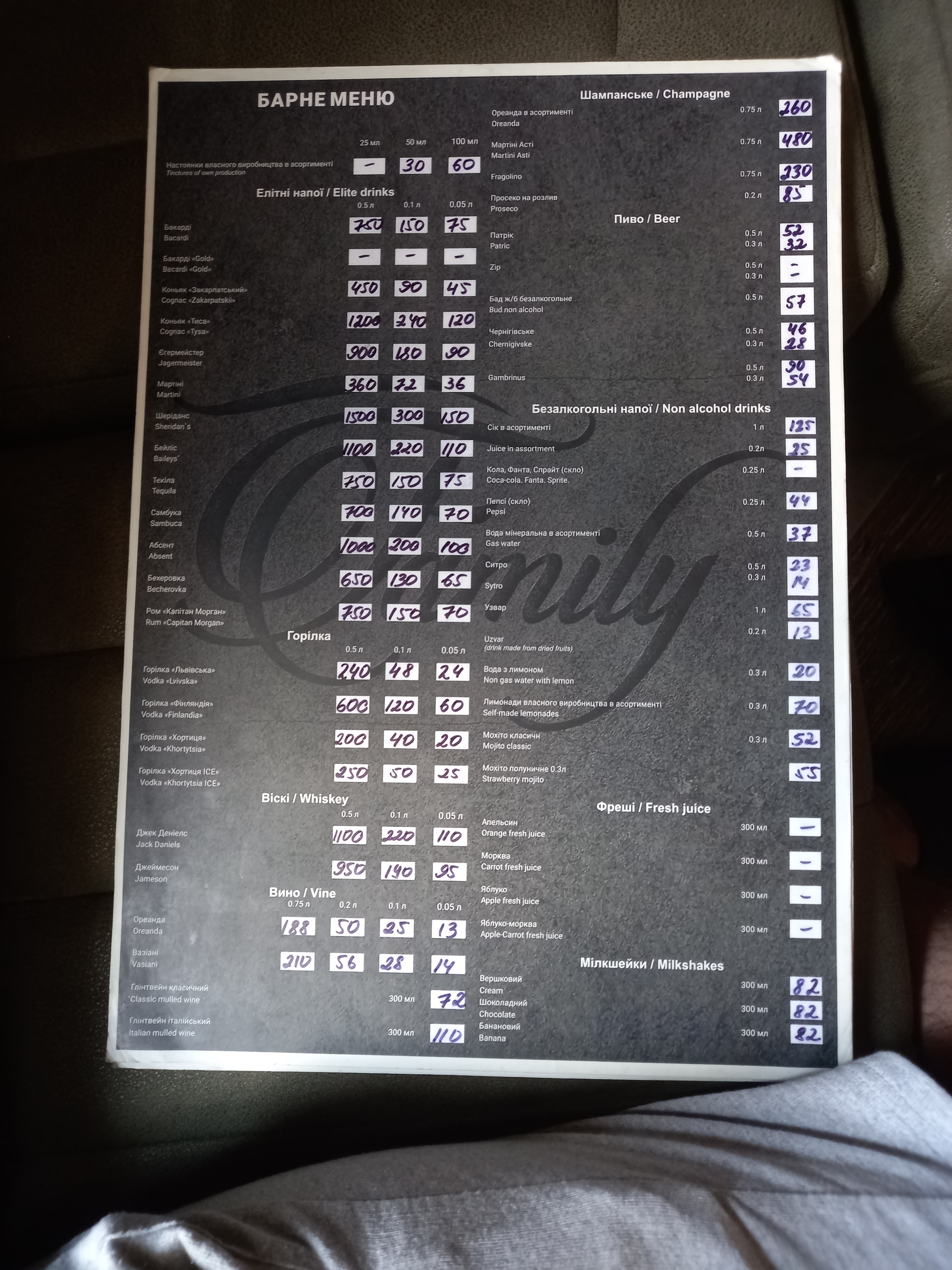 Family restaurant-pizzeria menu 4