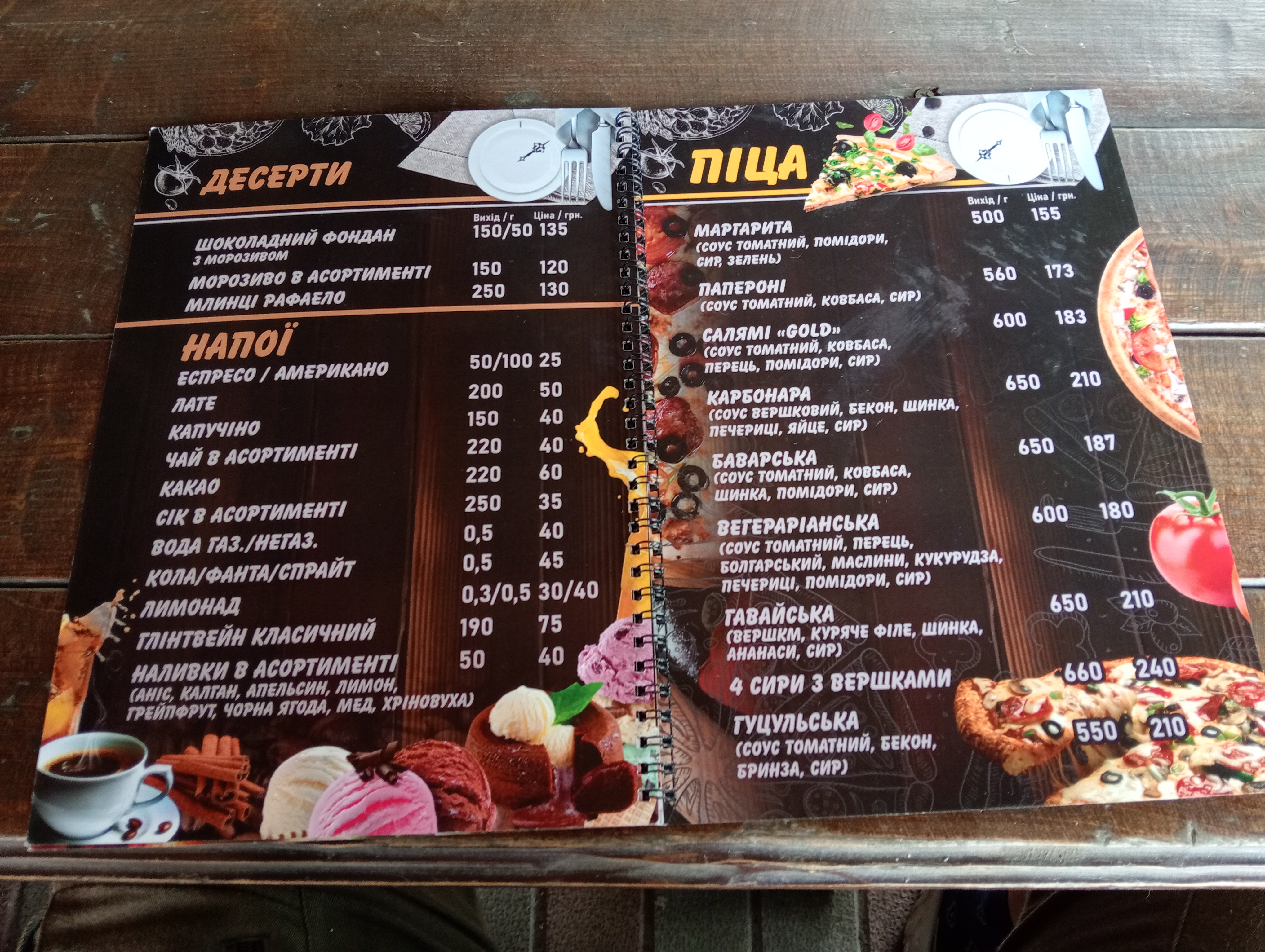 Smerekova Khata menu 8