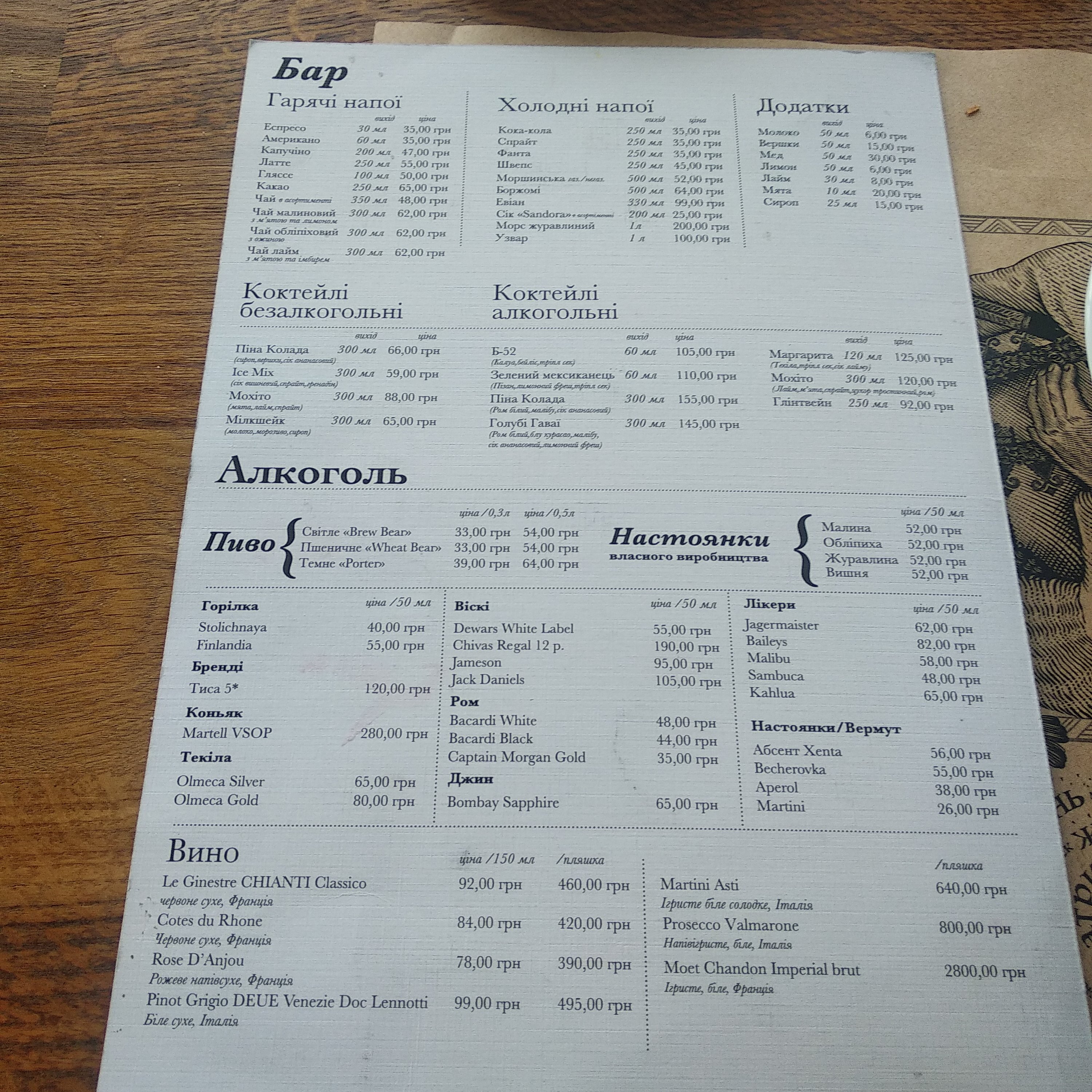"Hranʹ" Hrylʹ Restoran menu 9