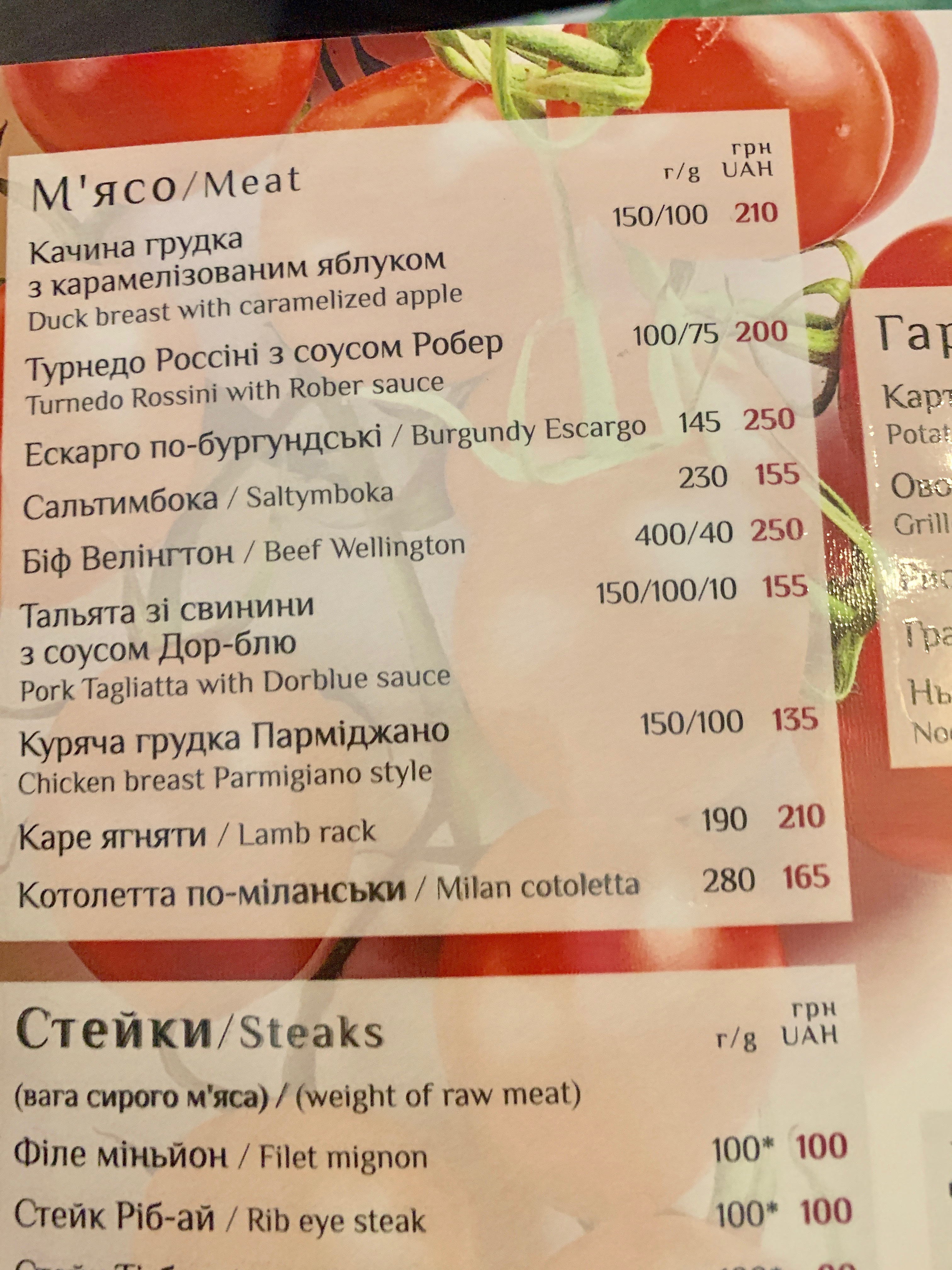 Primavera menu 4