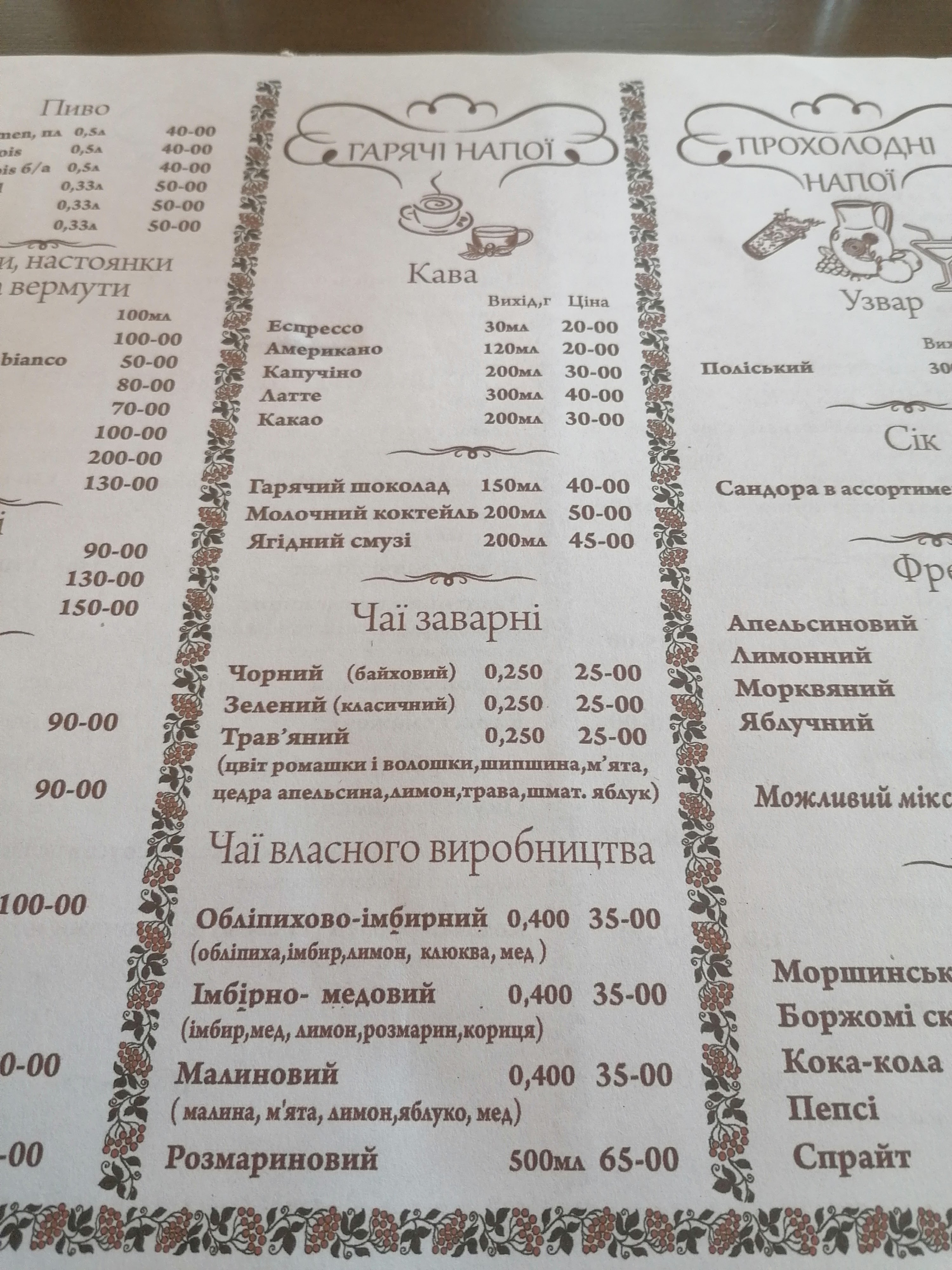 Polisyanka menu 6