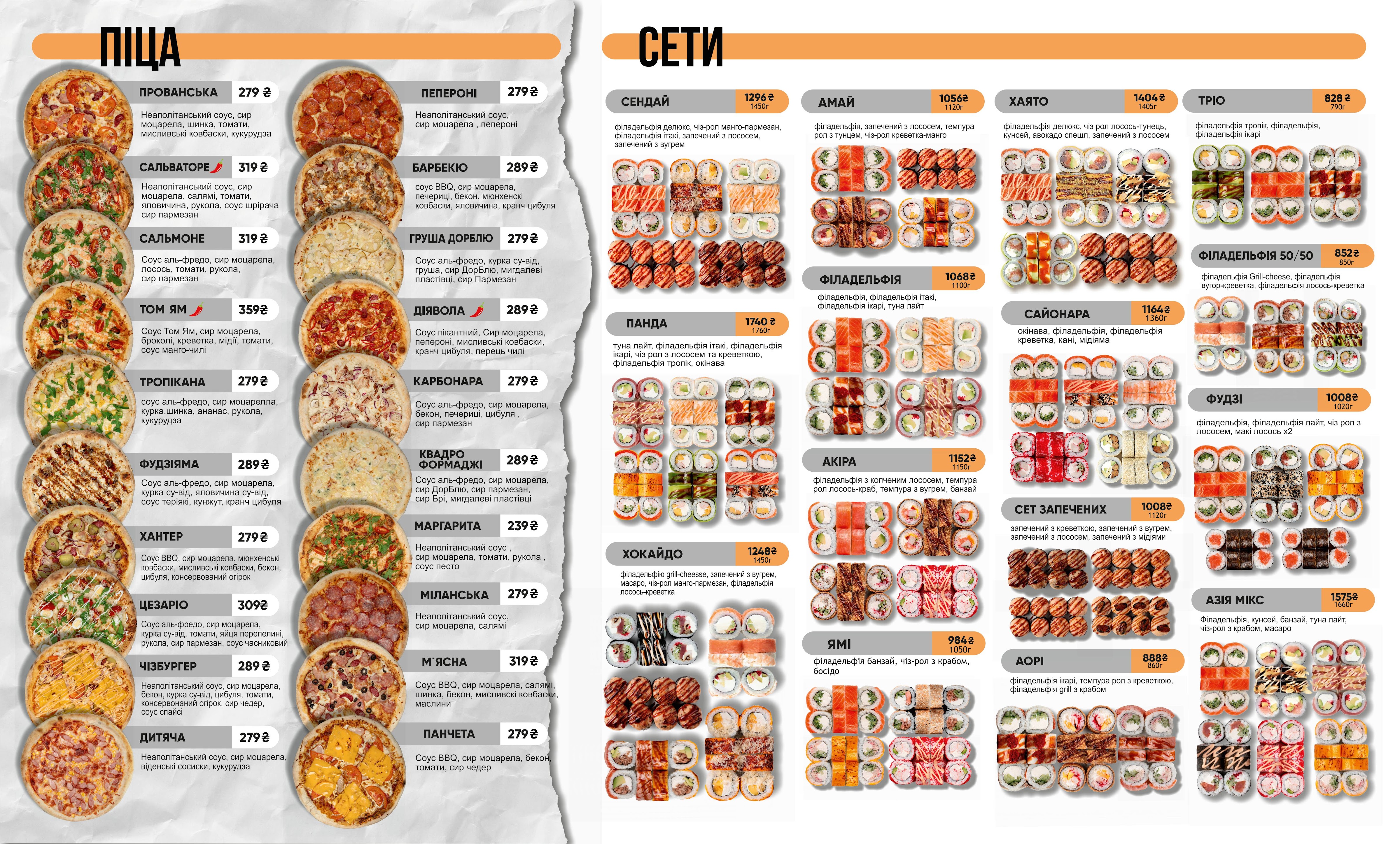 Panda Banda Sushi & Pizza menu 3