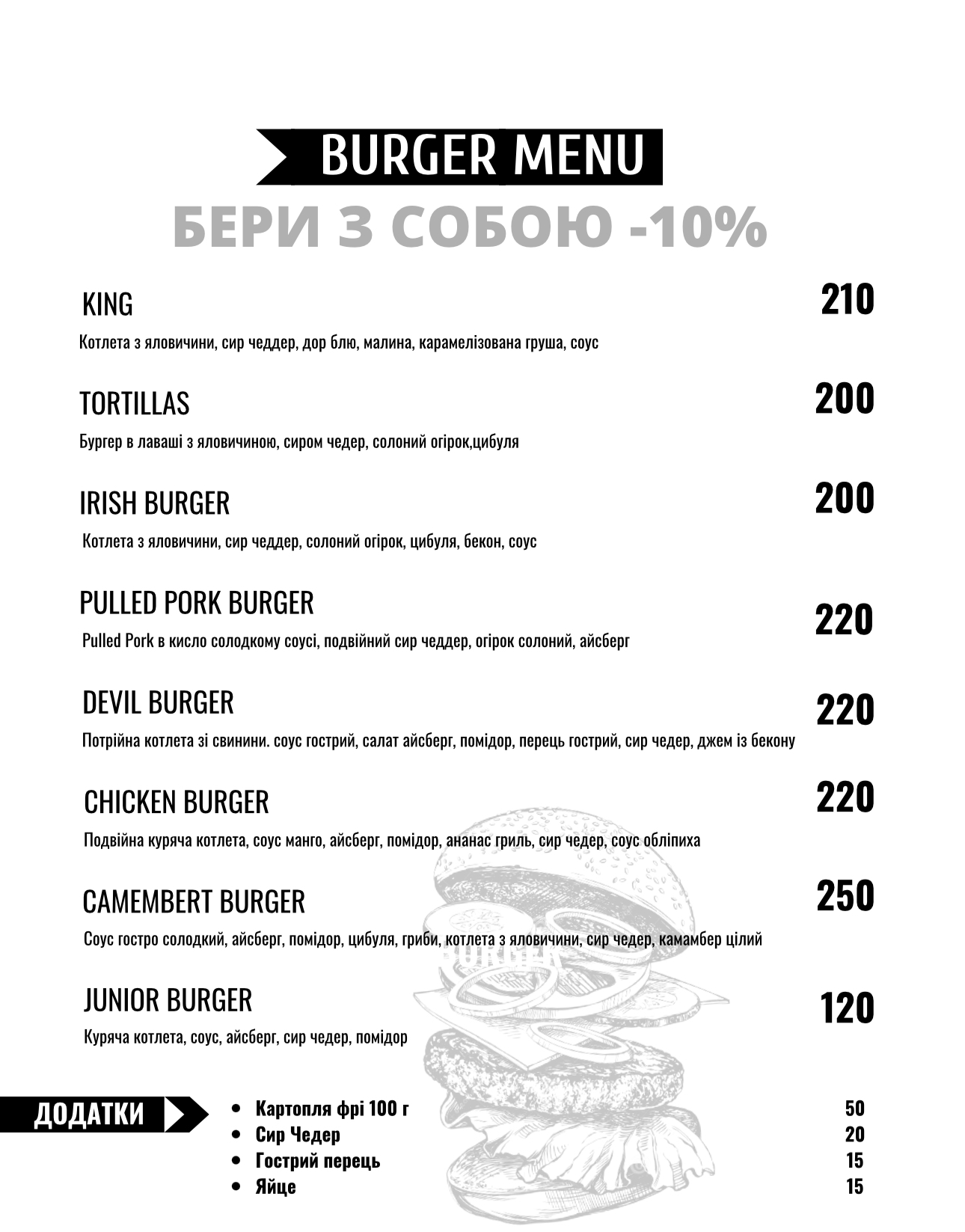 Irish Pub menu 4