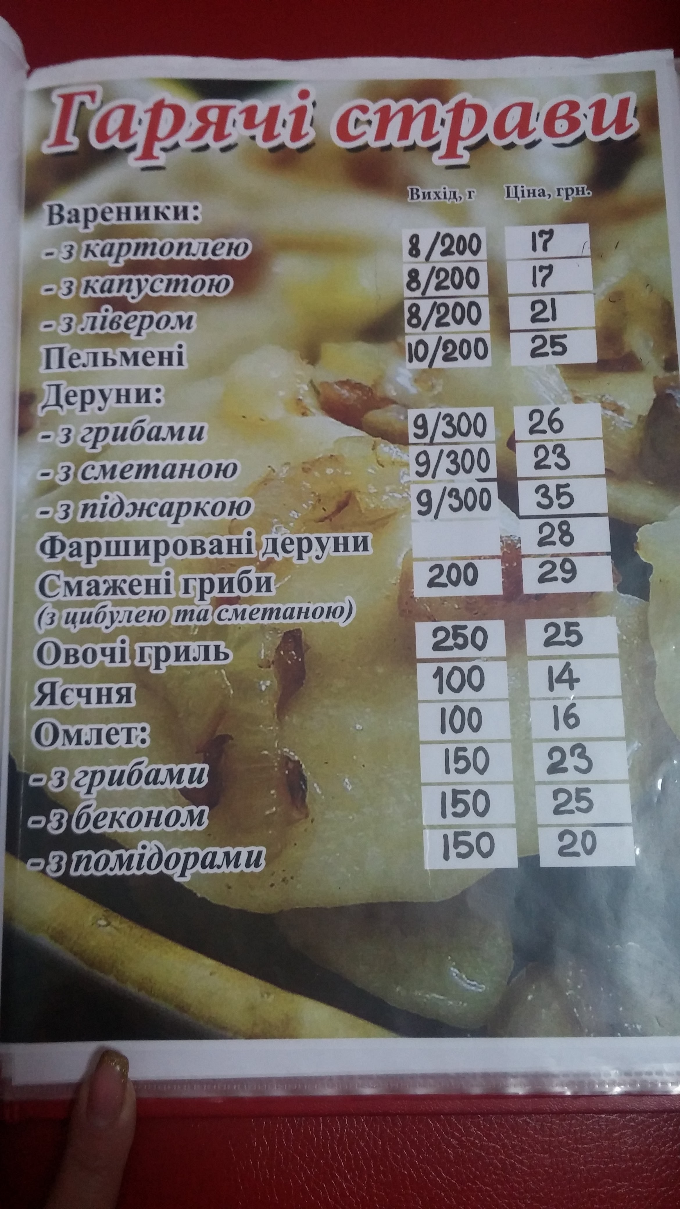 Pitseriya menu 5