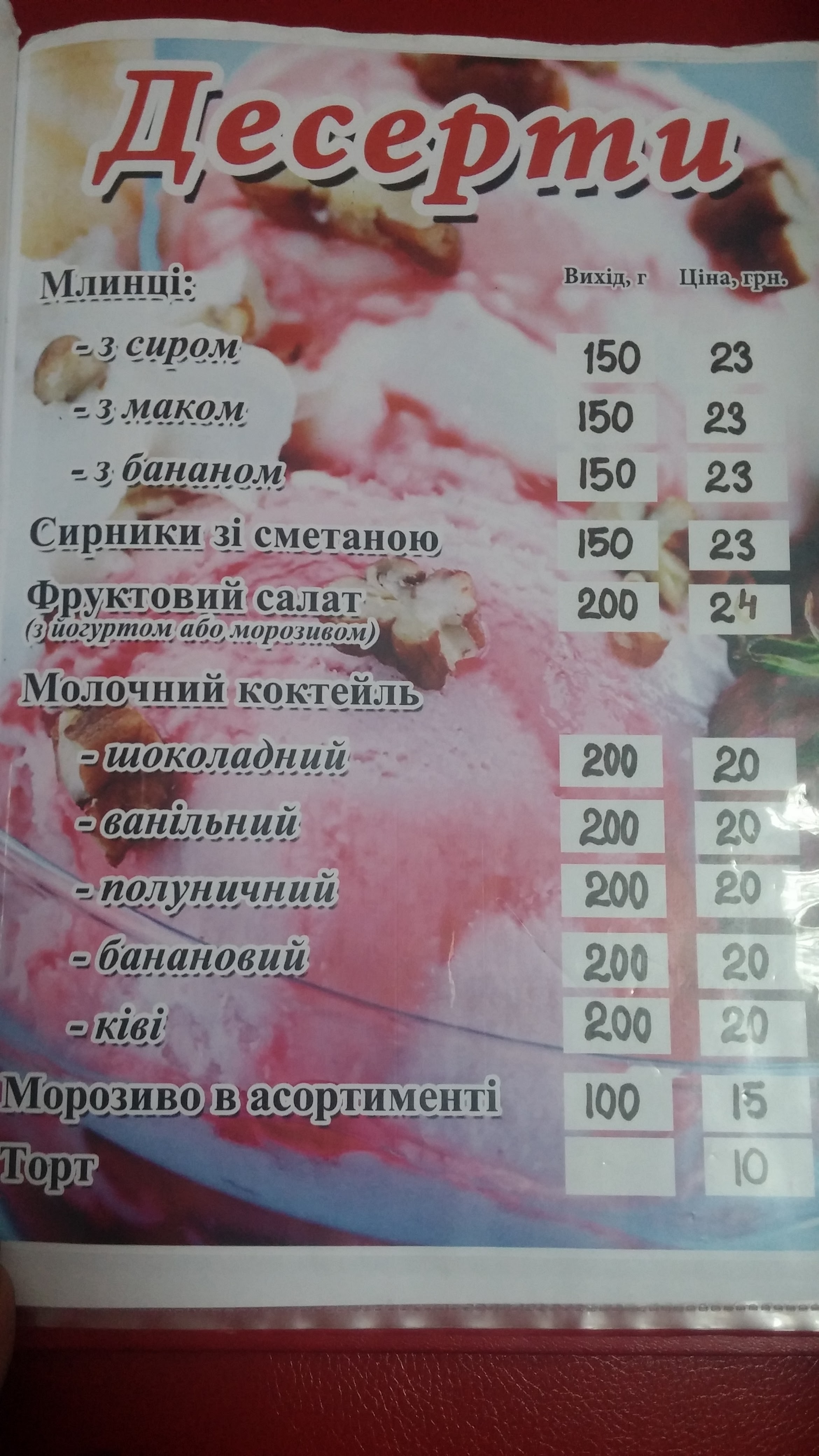Pitseriya menu 9