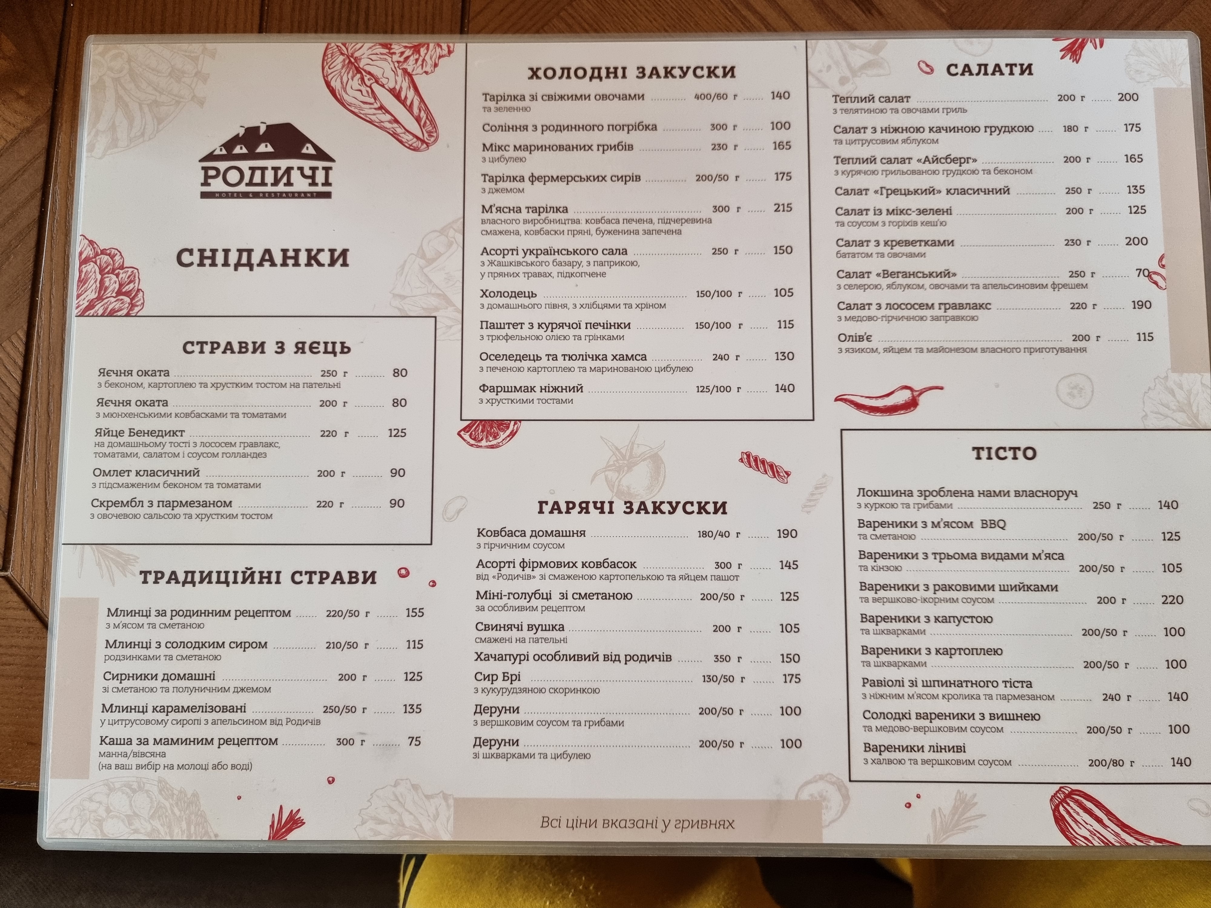Rodychi menu 3