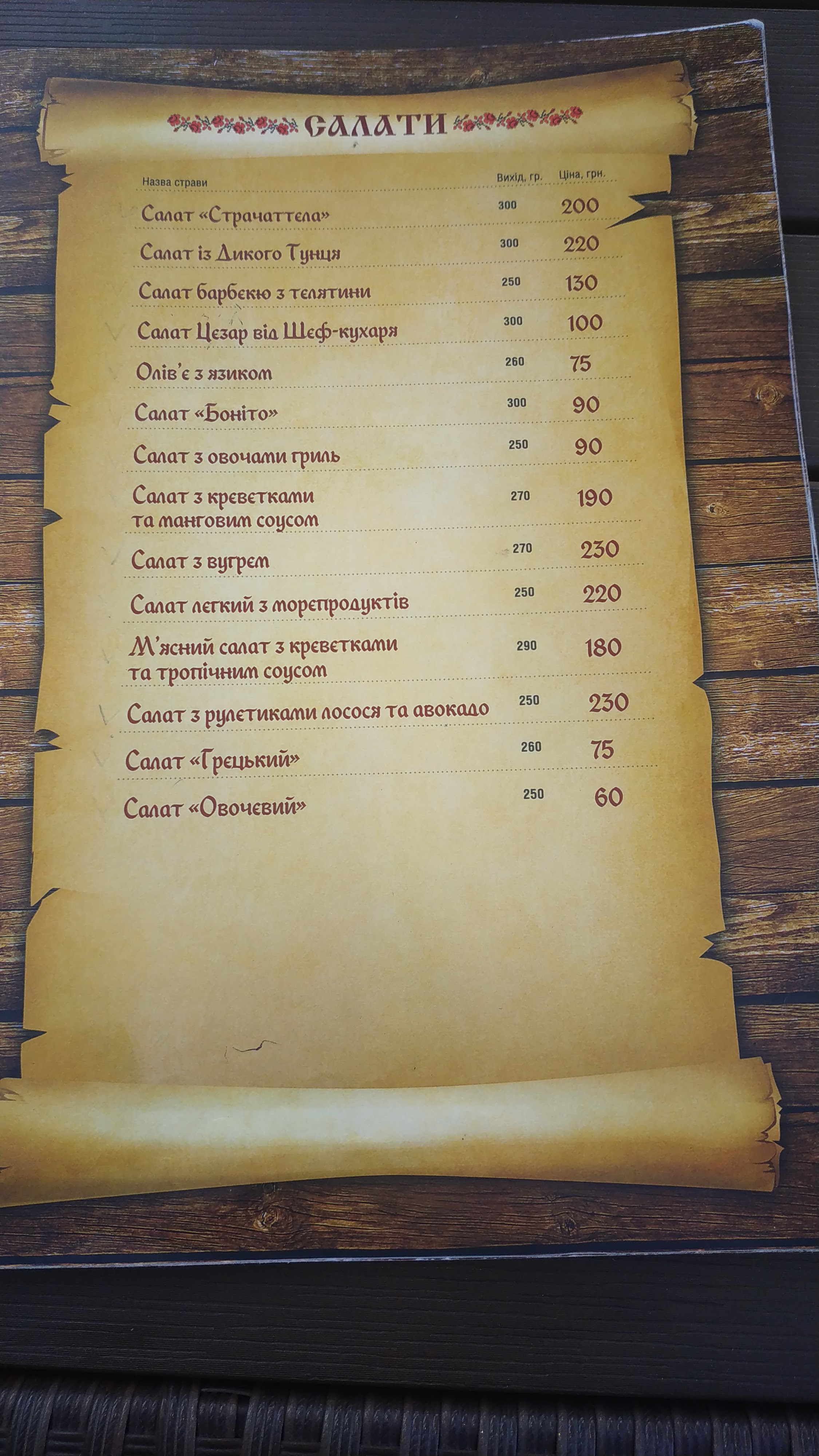 Coffee in Karapyshah menu 3