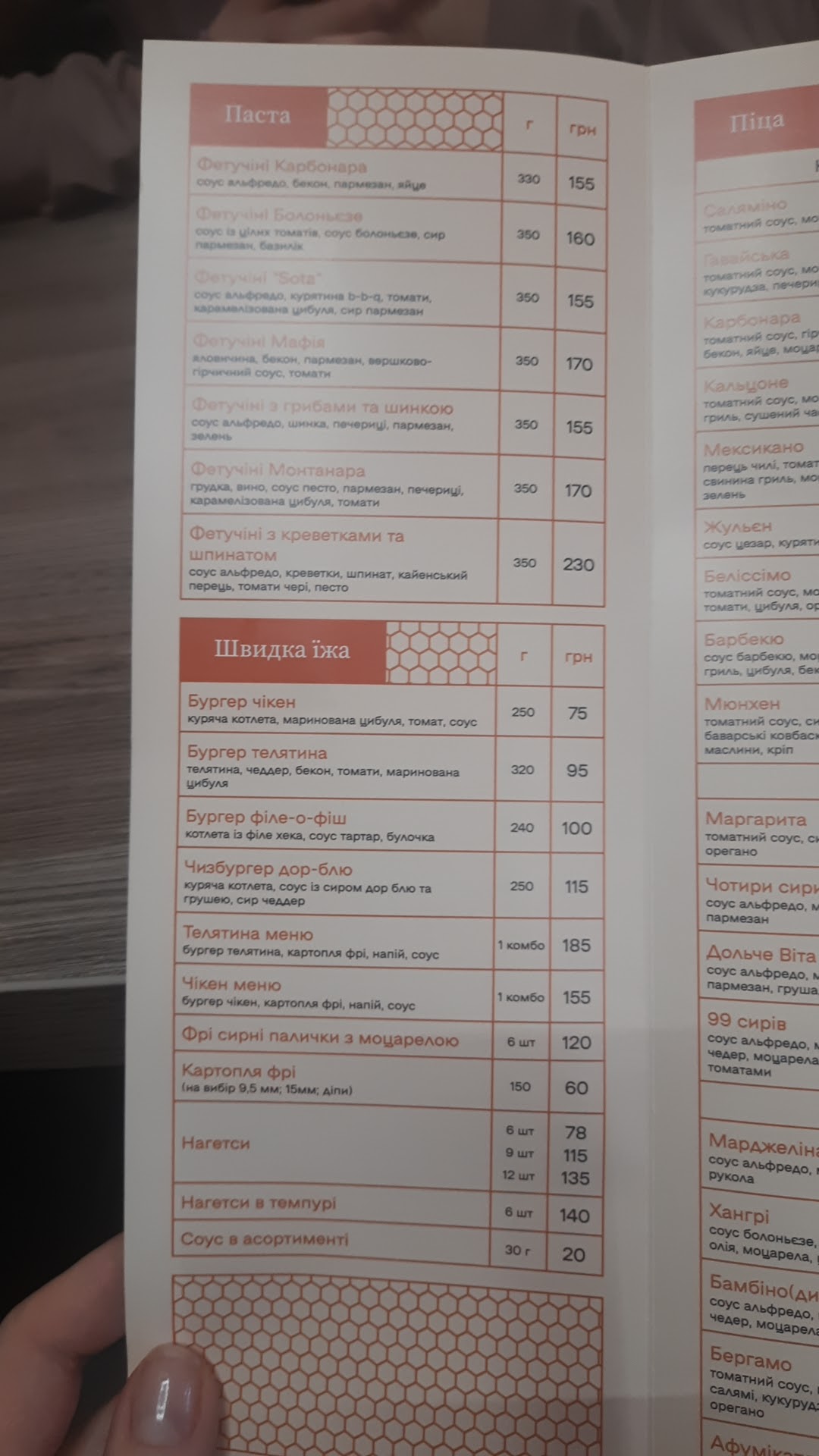 Сота Миронівка menu 4