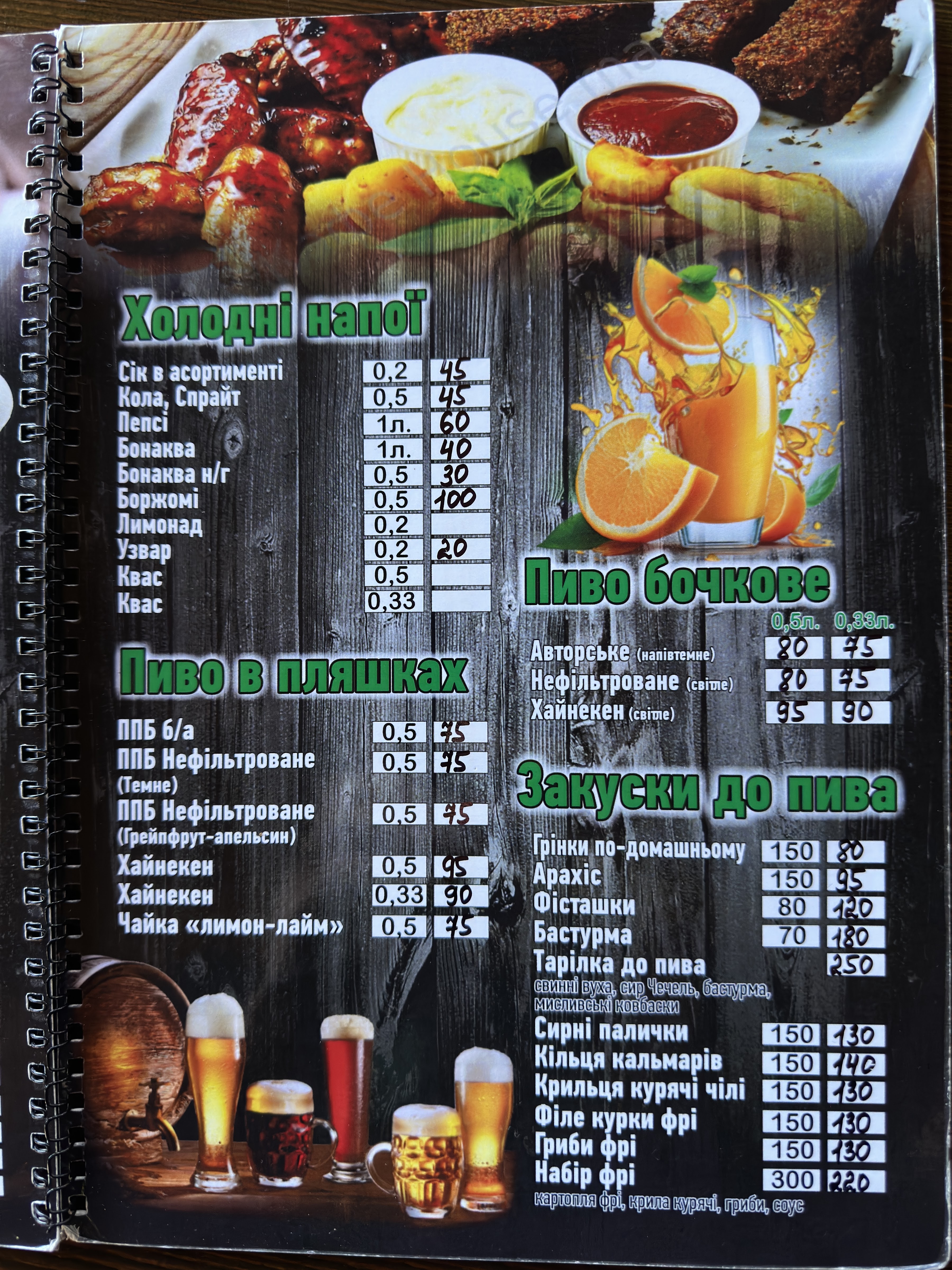 Drimuchyy Lis menu 4