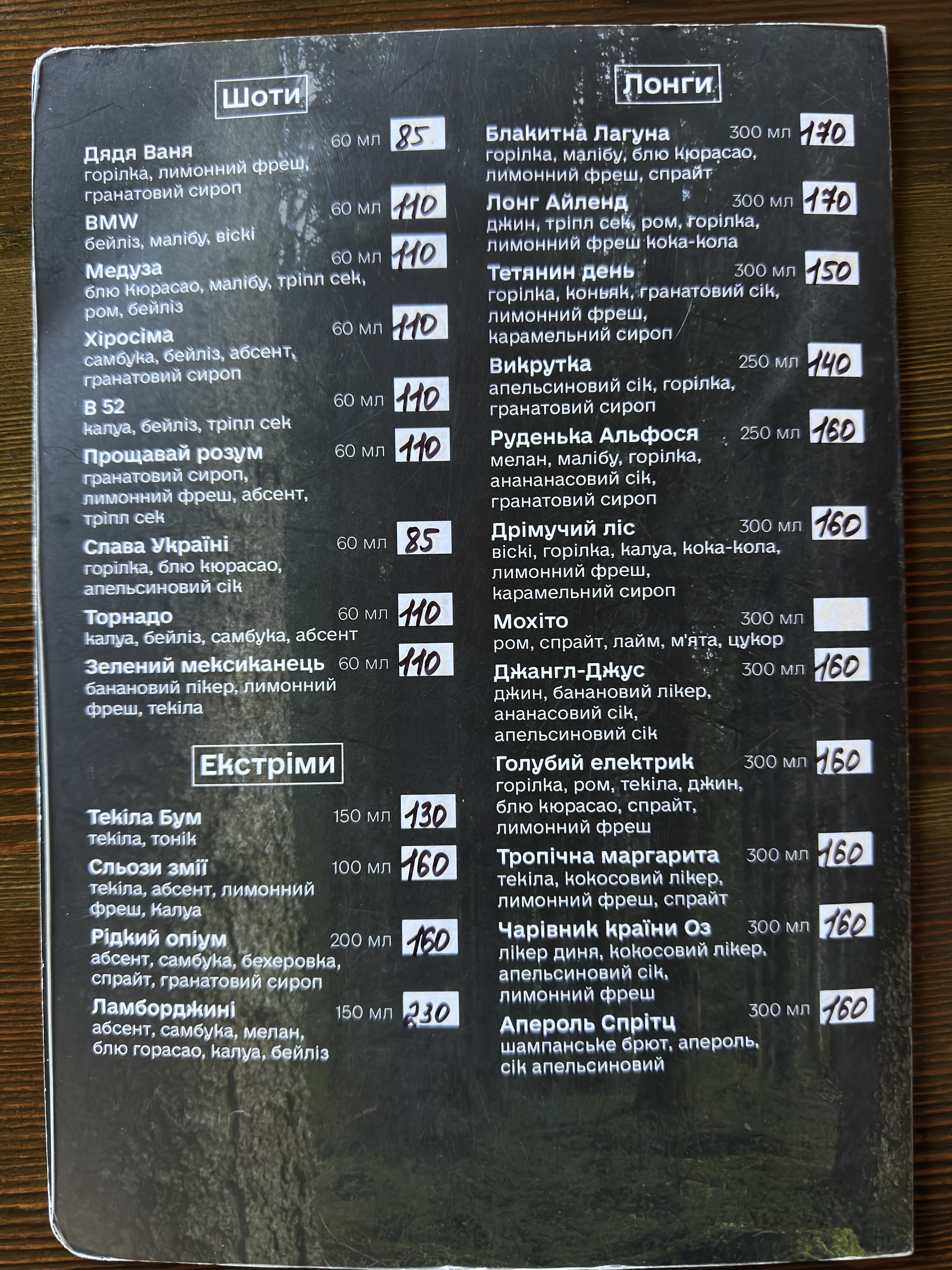 Drimuchyy Lis menu 8