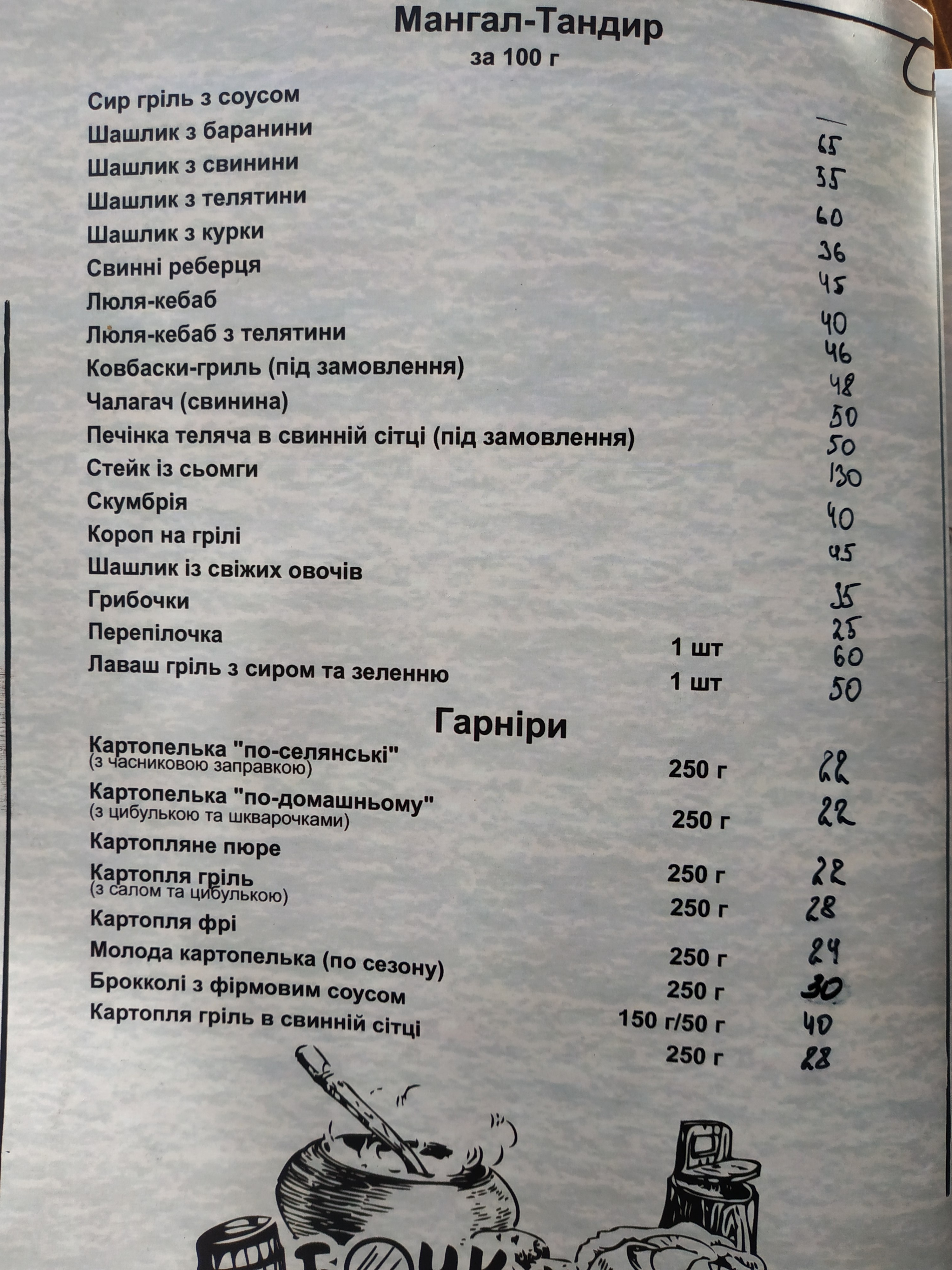 Bochka menu 11