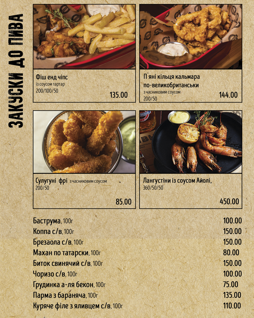 Британський паб "Underground" menu 6