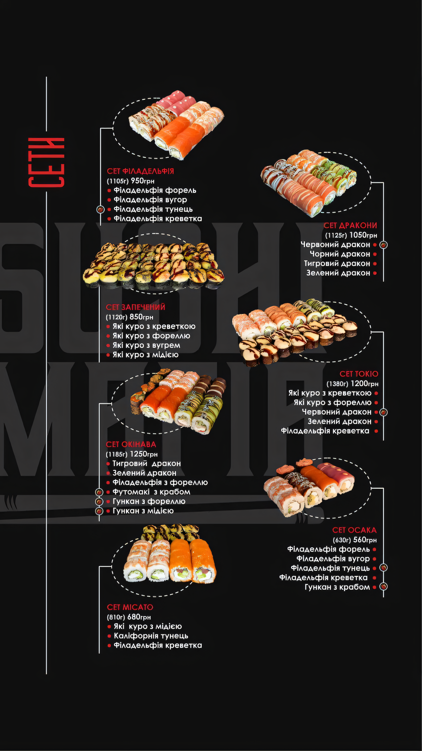 Sushi Mafia menu 1