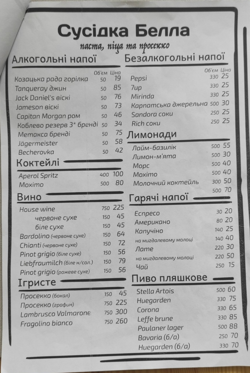 Сусідка Белла menu 3