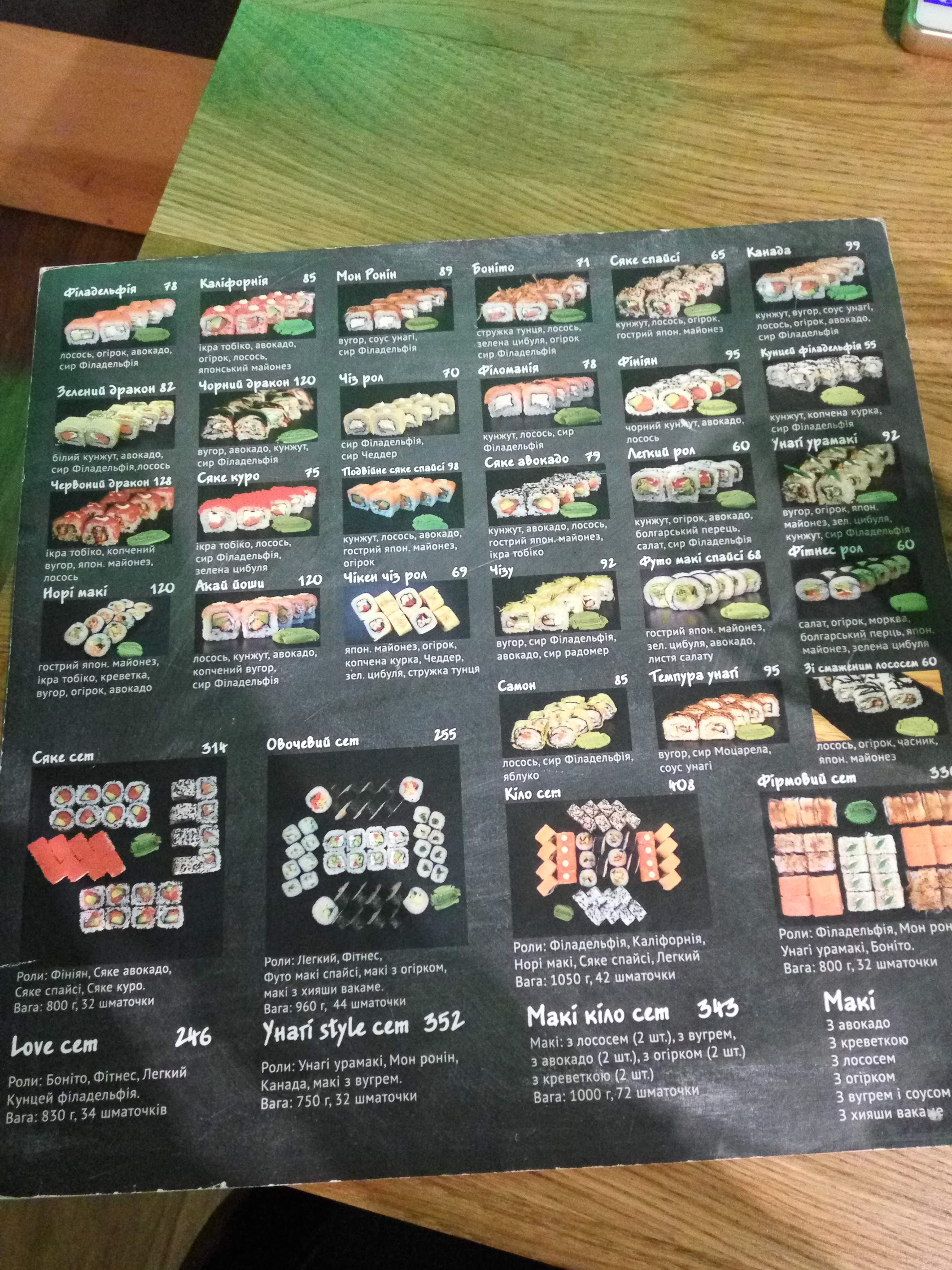Hastrobar "Imbyr" Sushi menu 5