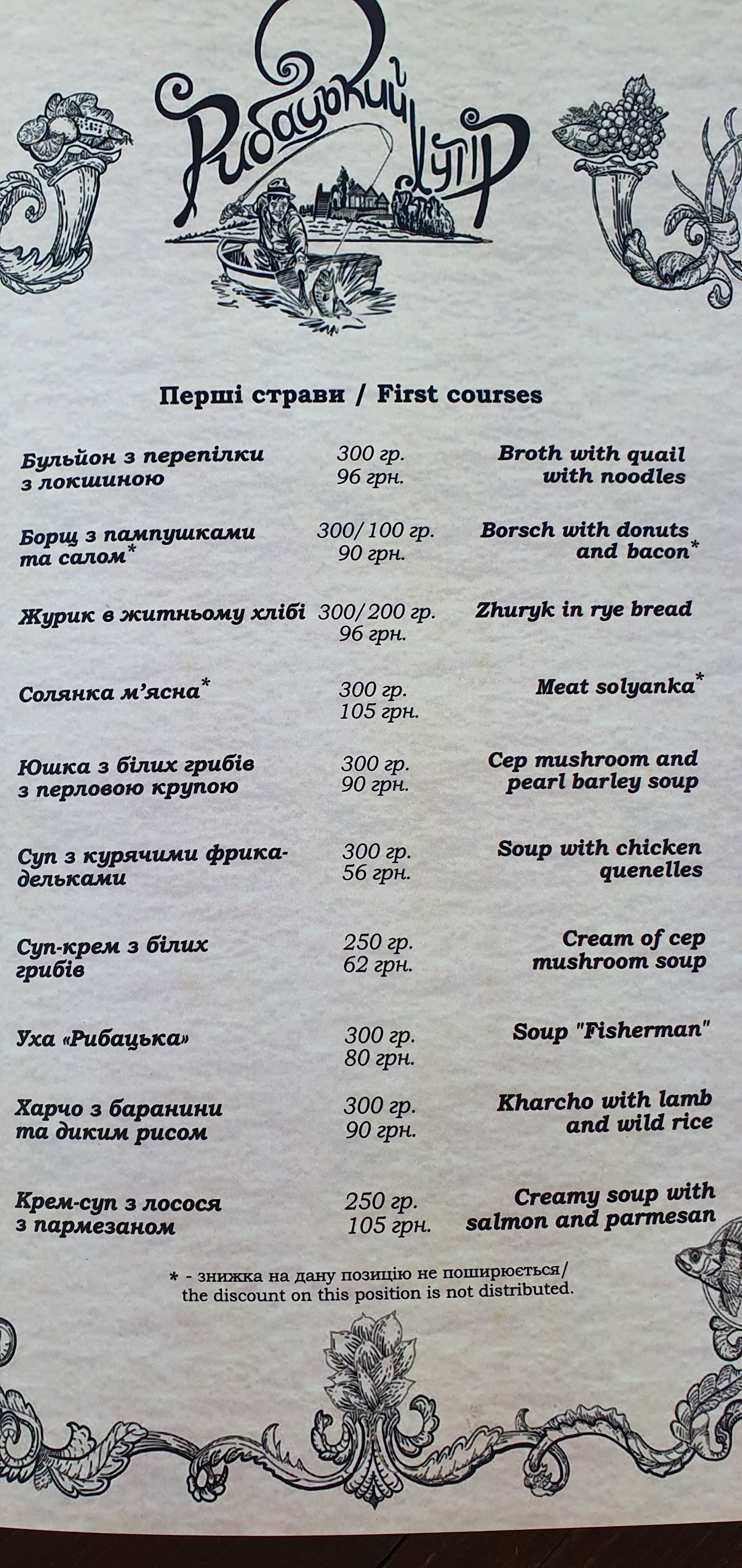 Fishing farm menu 4