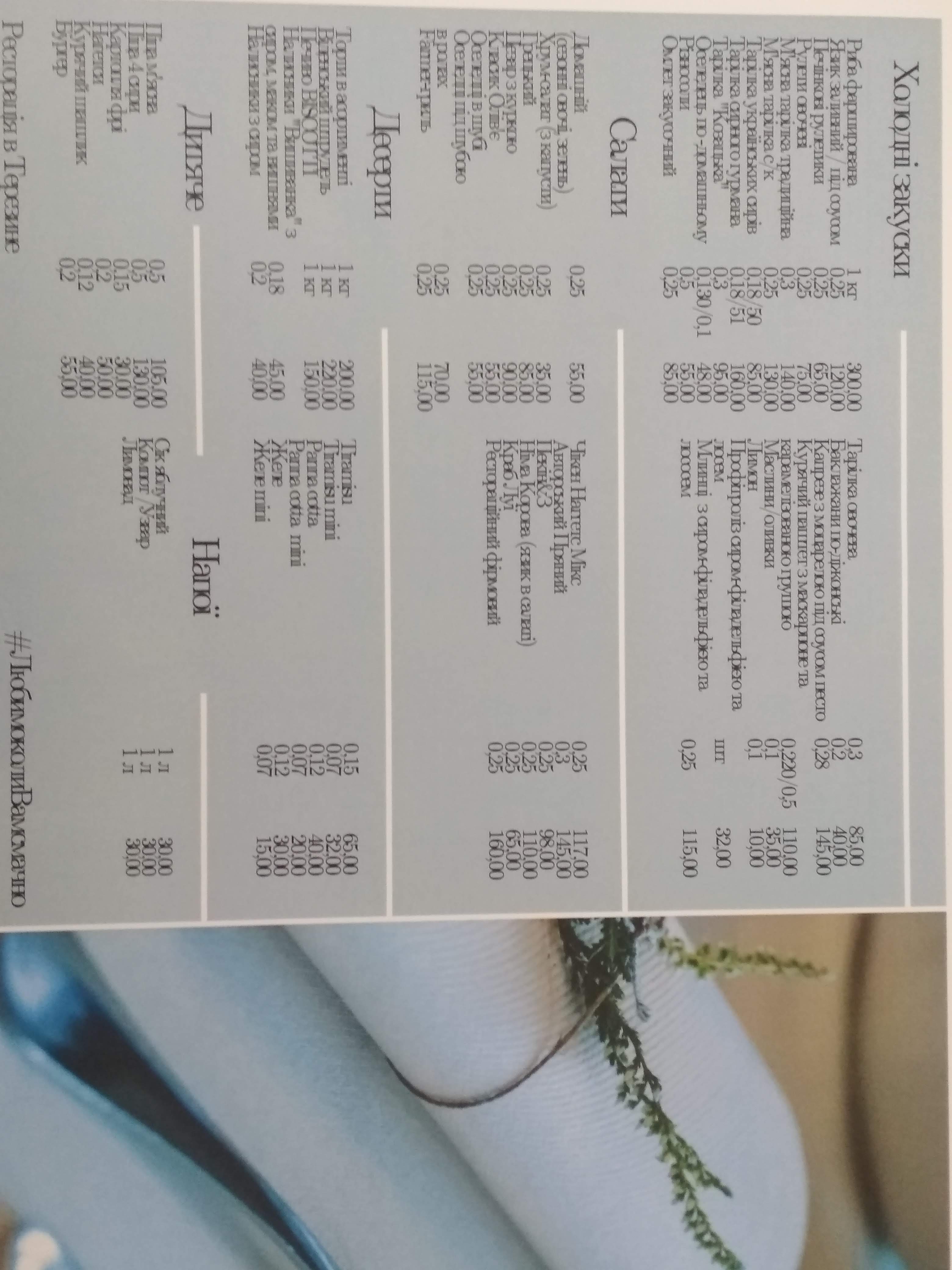 Restoratsiya V Terezyne menu 5