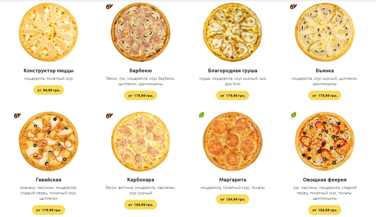 Горилаз Пицца Тарасовка menu 2