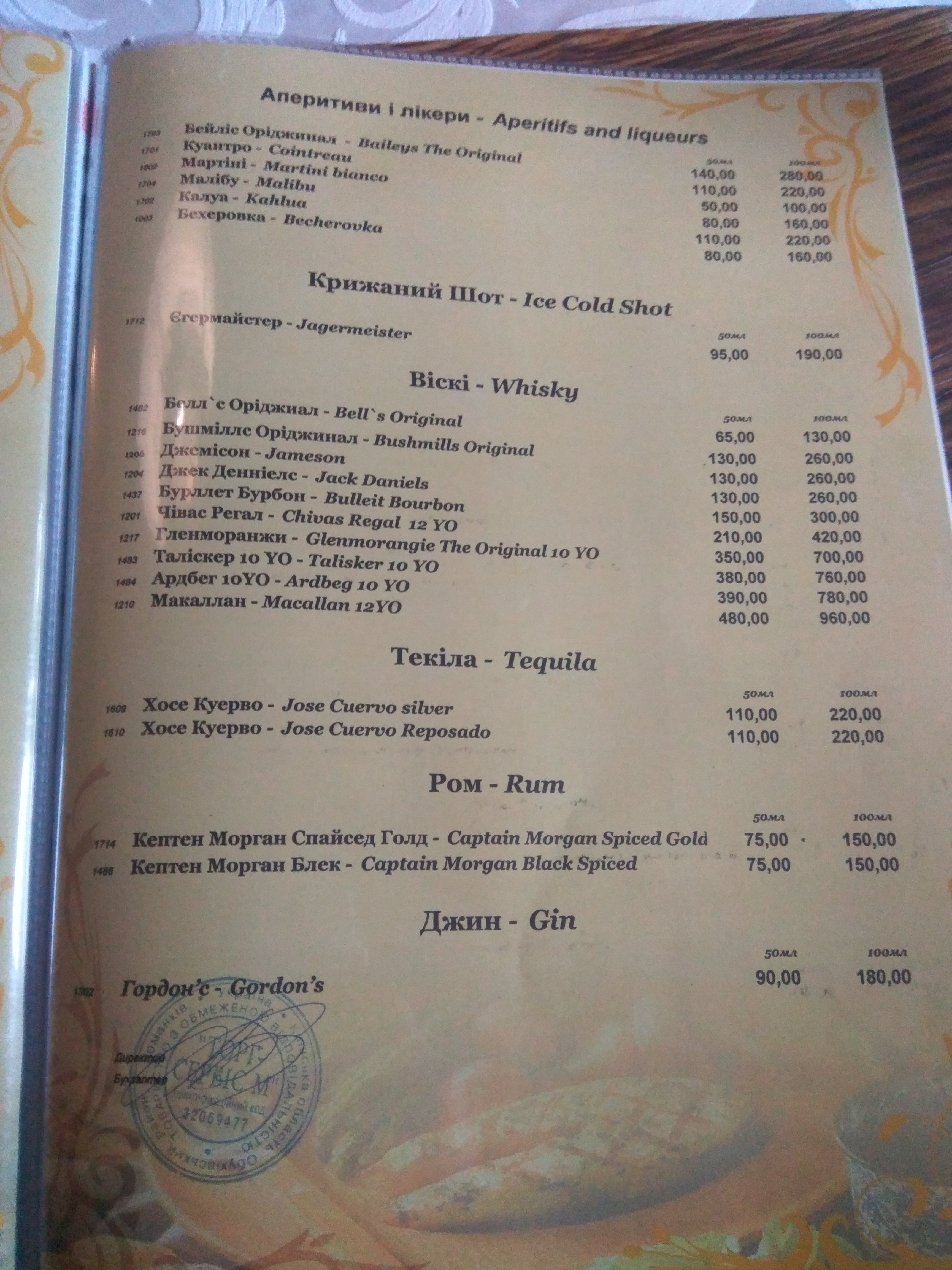 Чумацький шлях menu 2