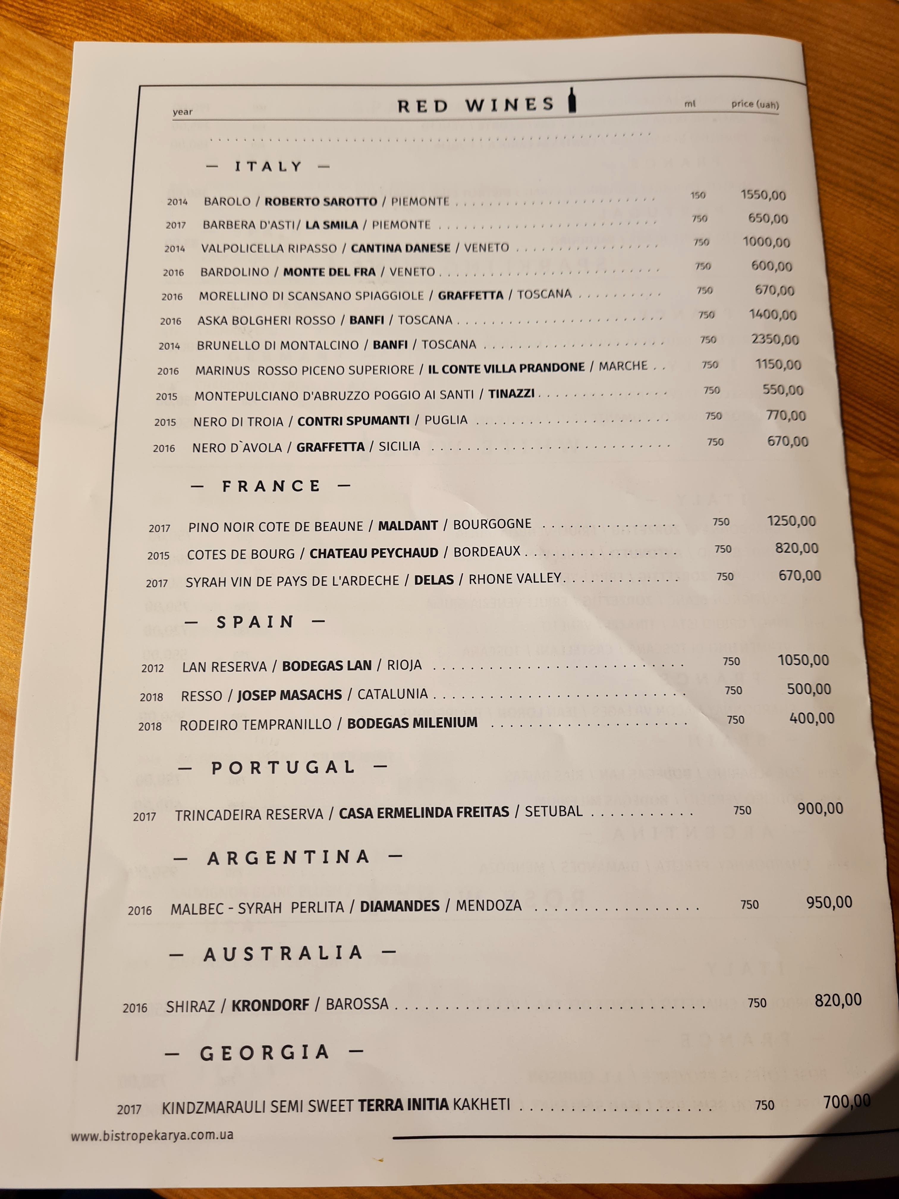 Baker's Bistro menu 5