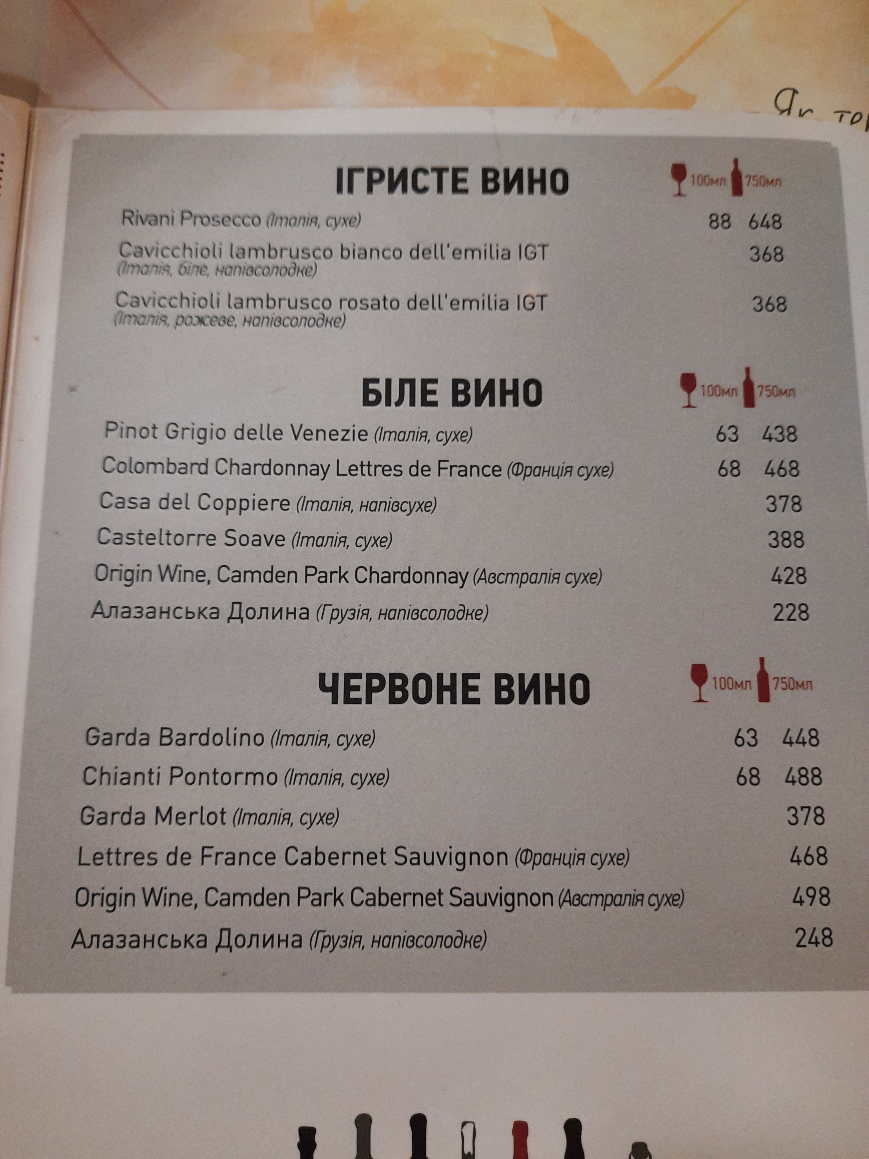 Mister Twister menu 2