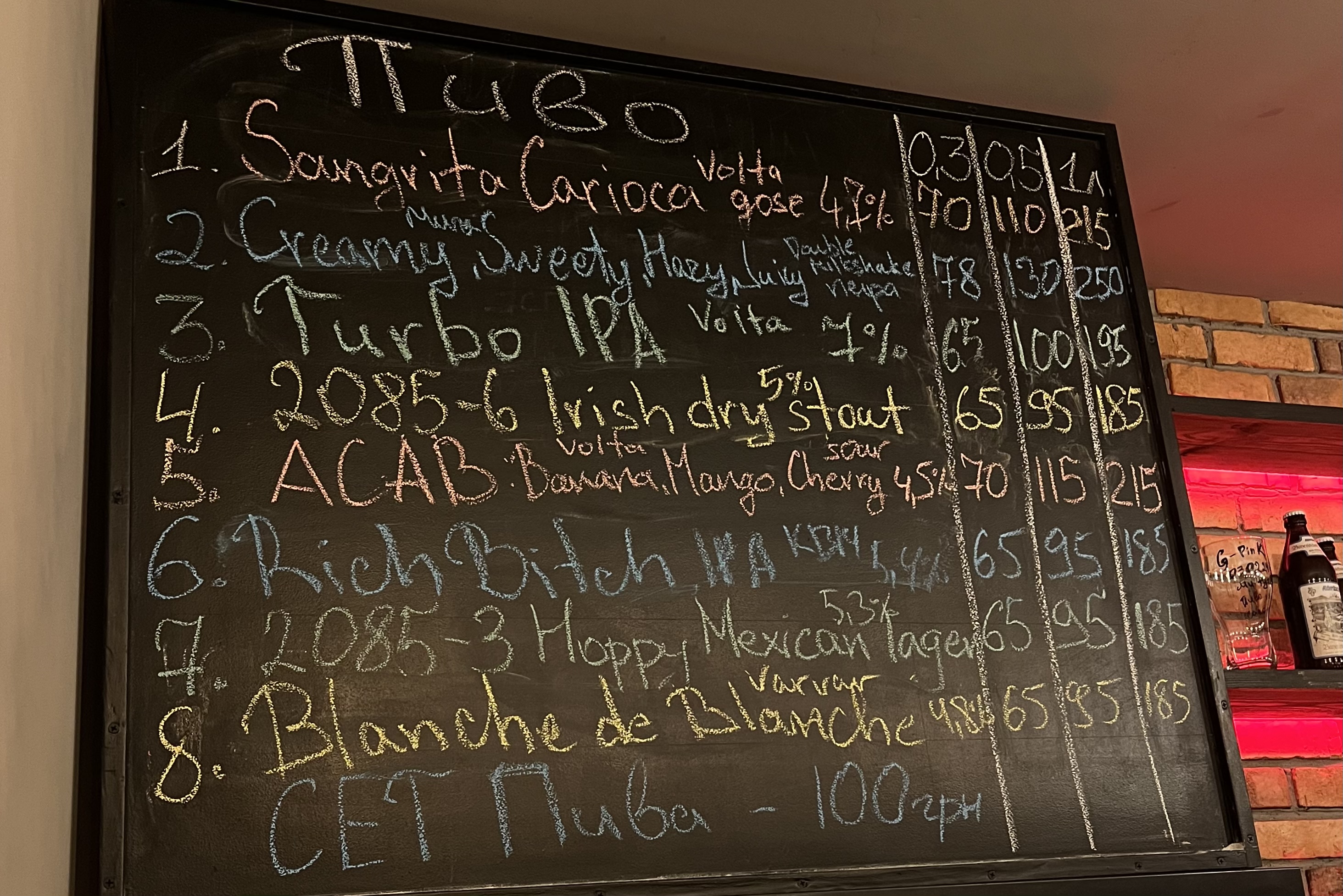 The Gentlemen PUB menu 1