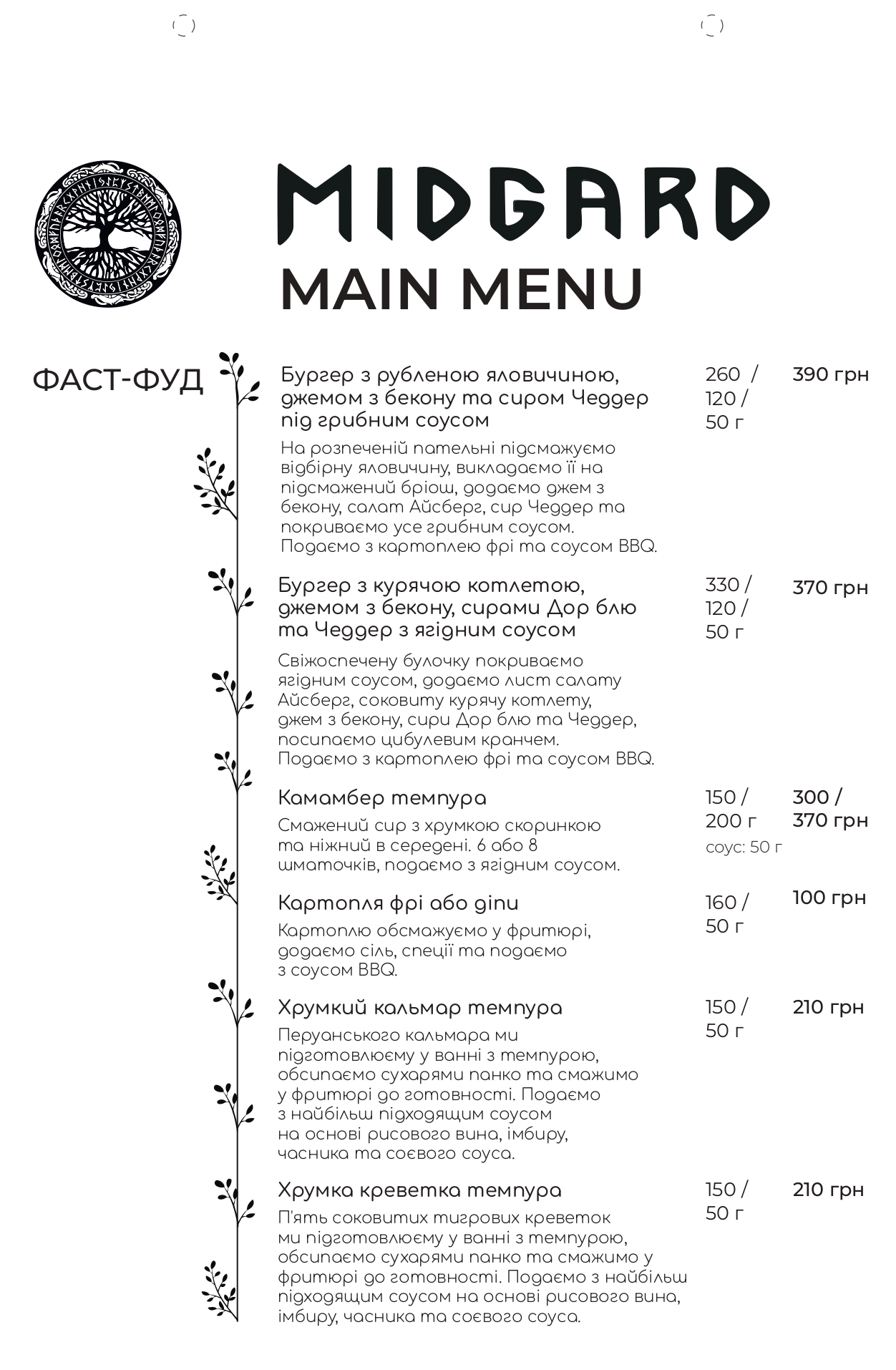MIDGARD menu 12