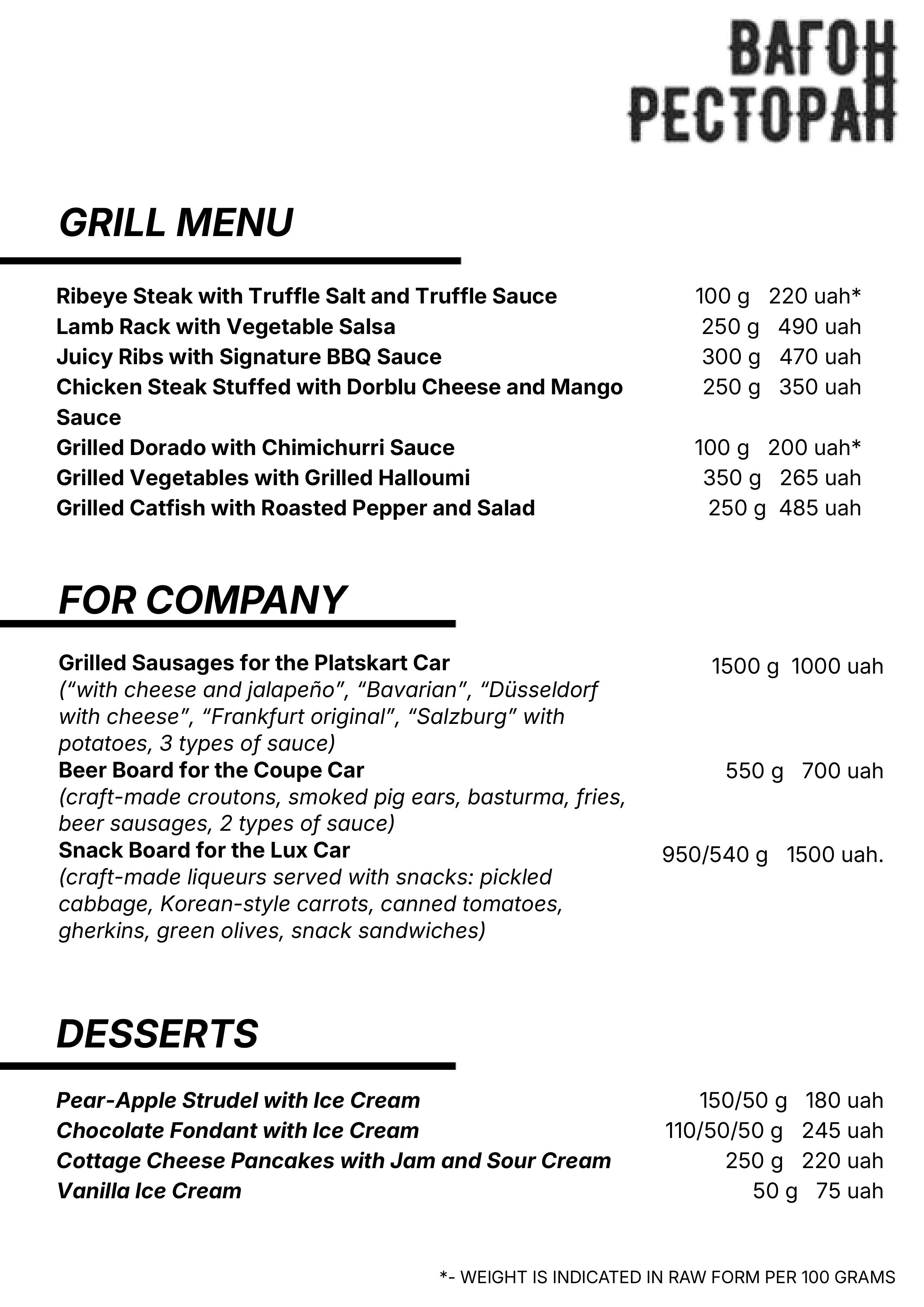 Vahon Restoran menu 12