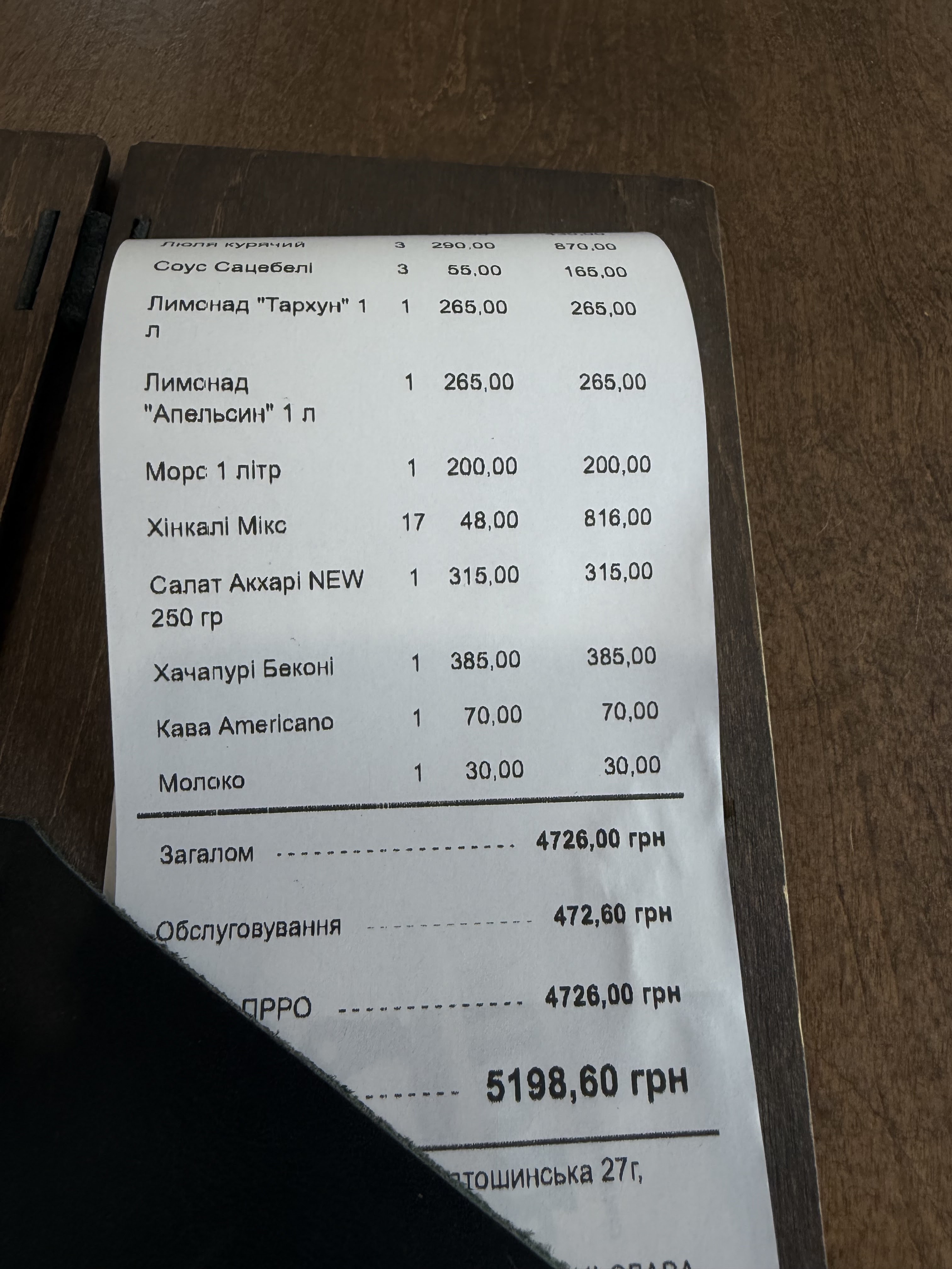 Chichilaki Svyatoshynsʹka menu 6