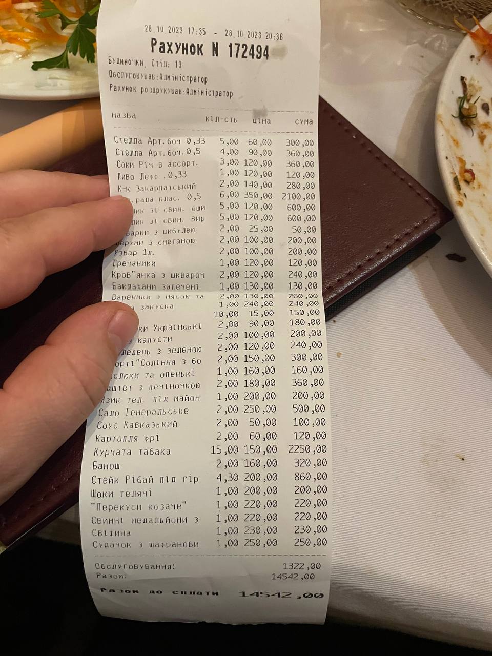 Kozatska Rada menu 1