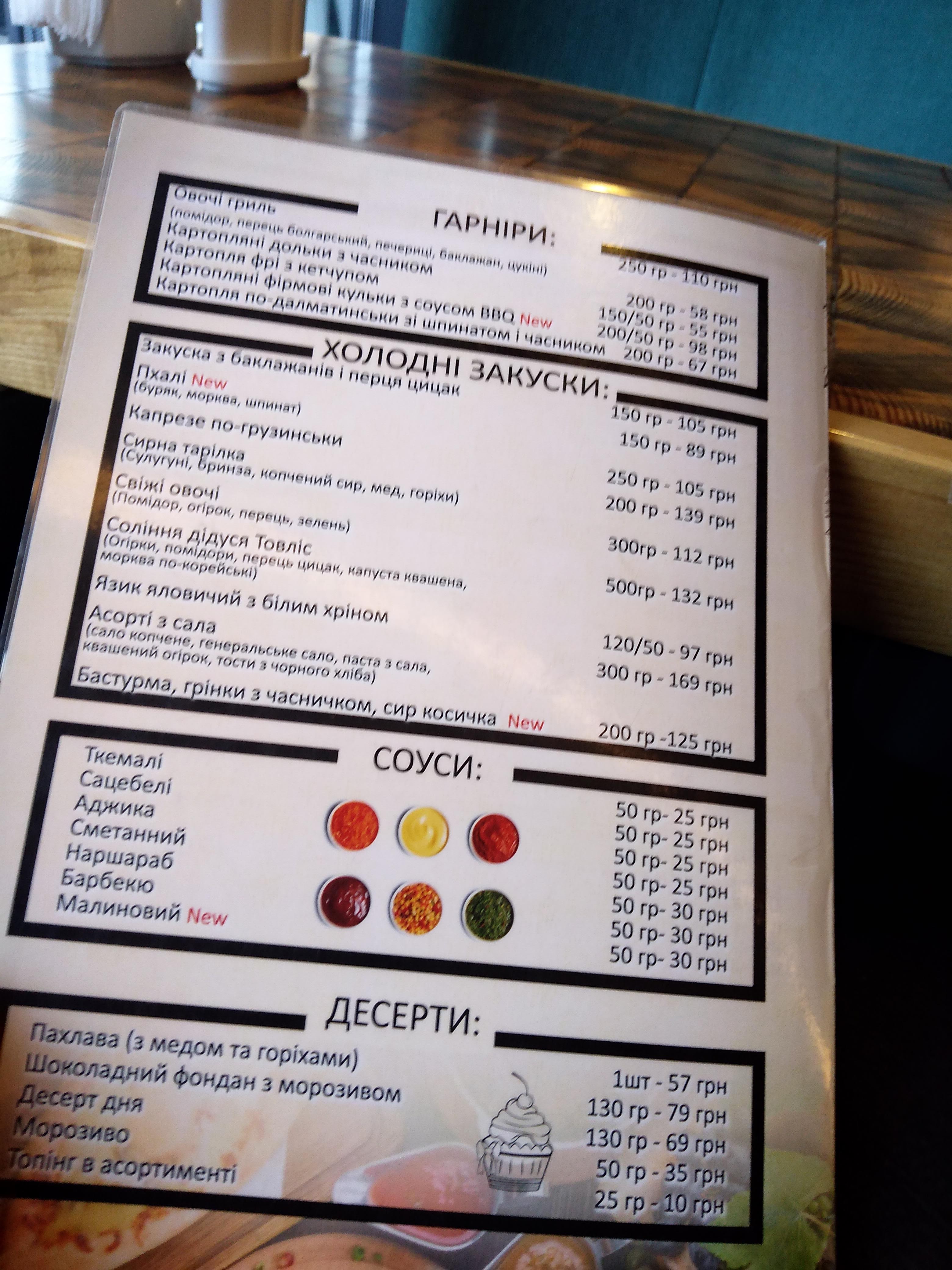 Чічілакі Молодіжна menu 5