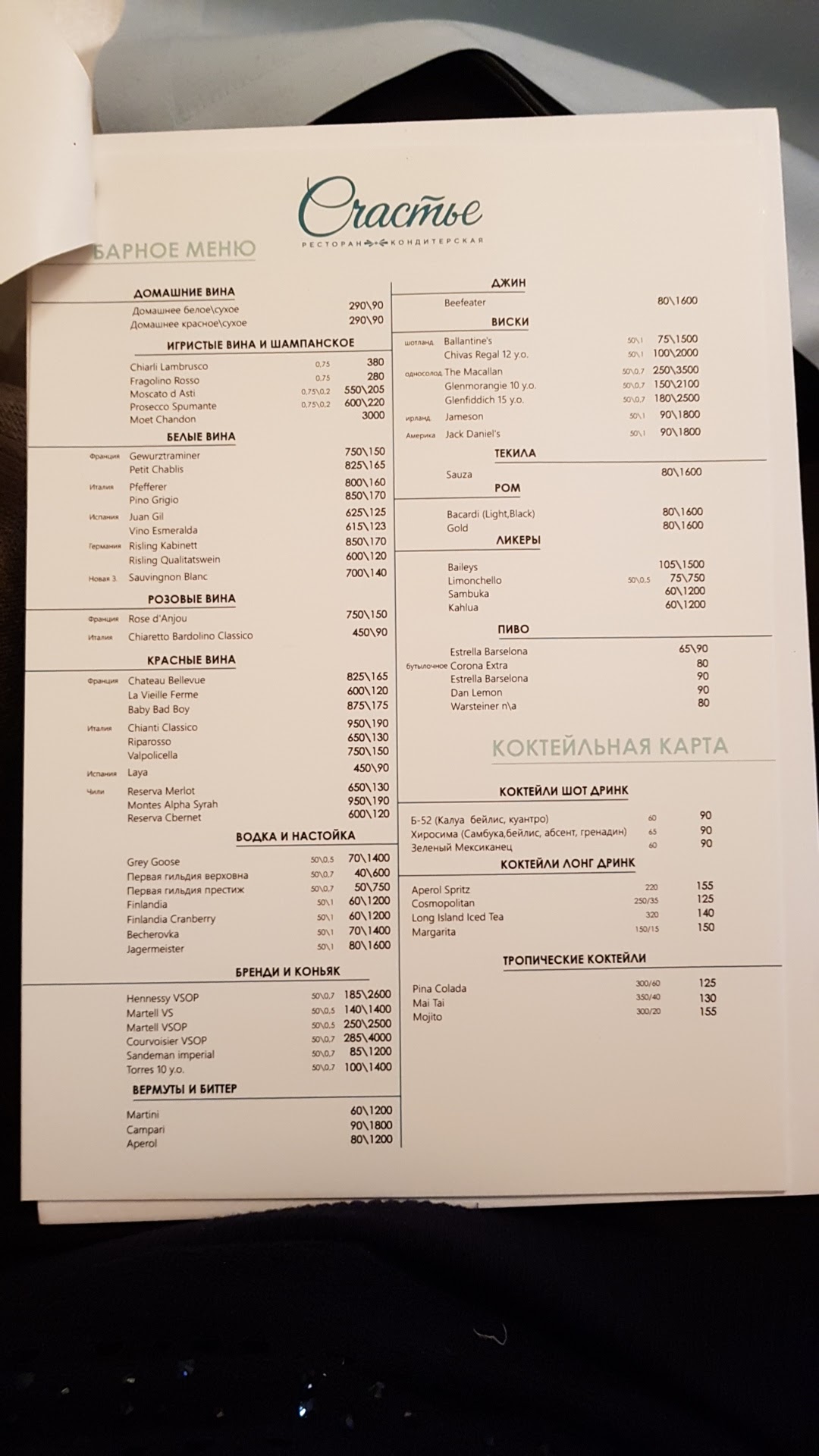 Restaurant confectionery "Happiness" menu 3