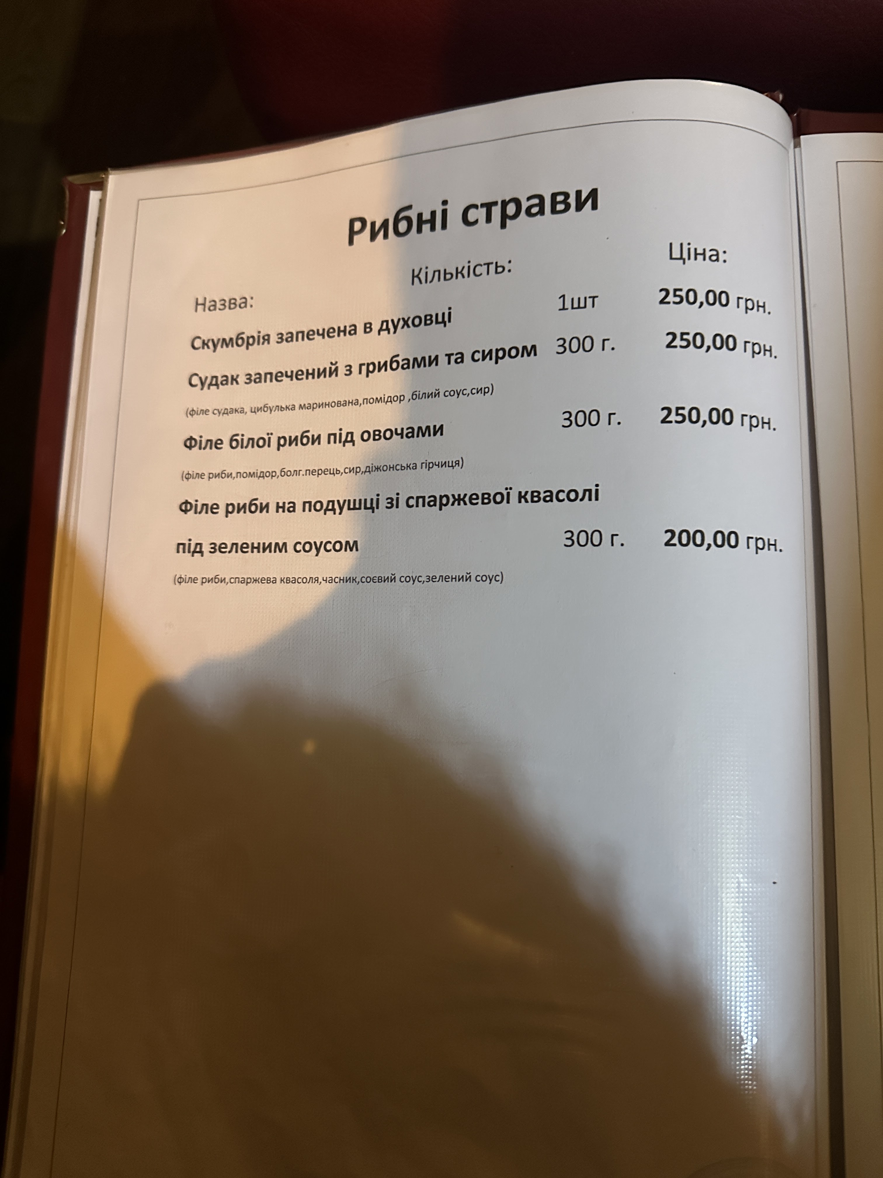 Шинок "ЧарХутір" menu 9