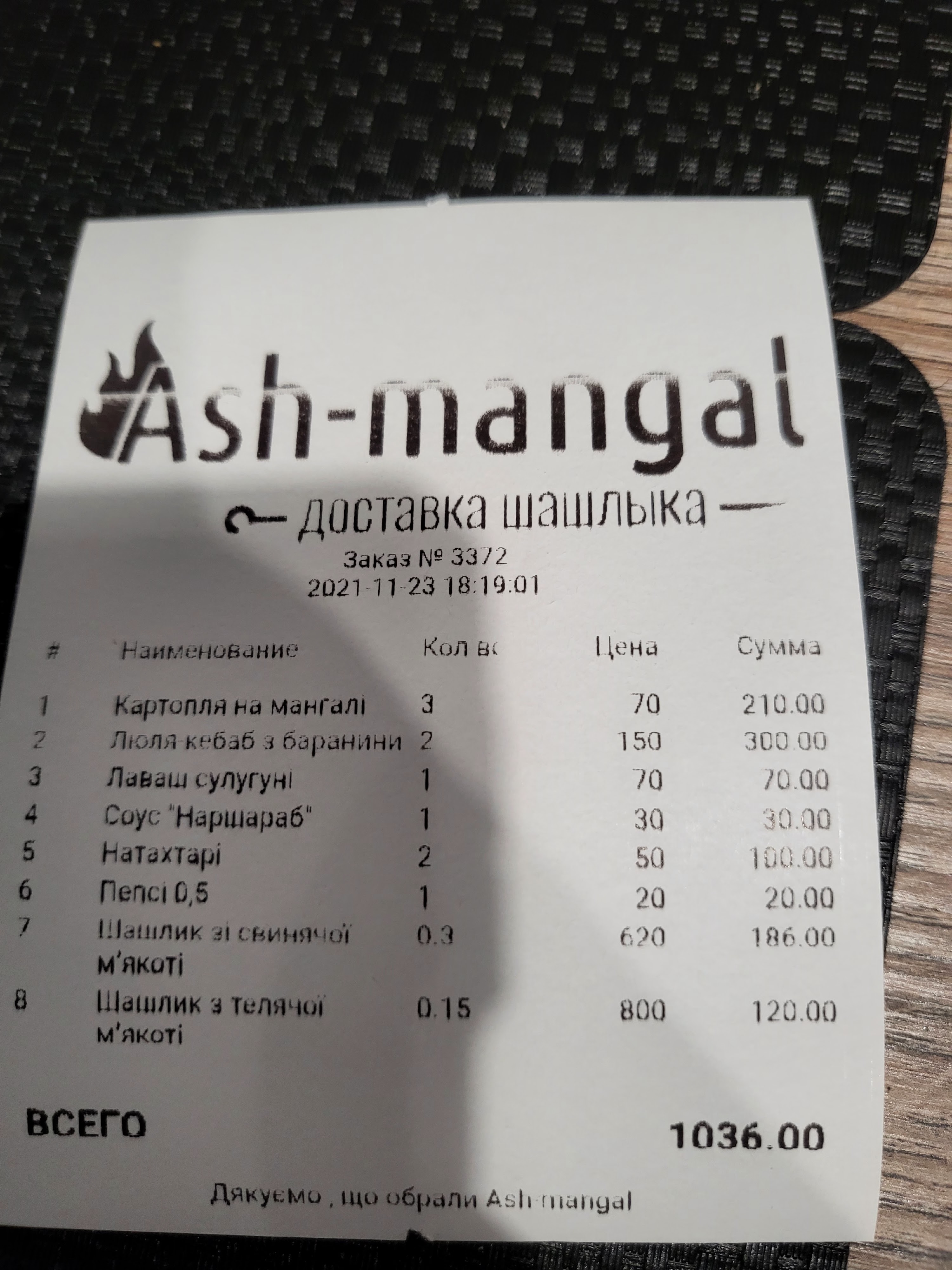 Ash Mangal menu 3