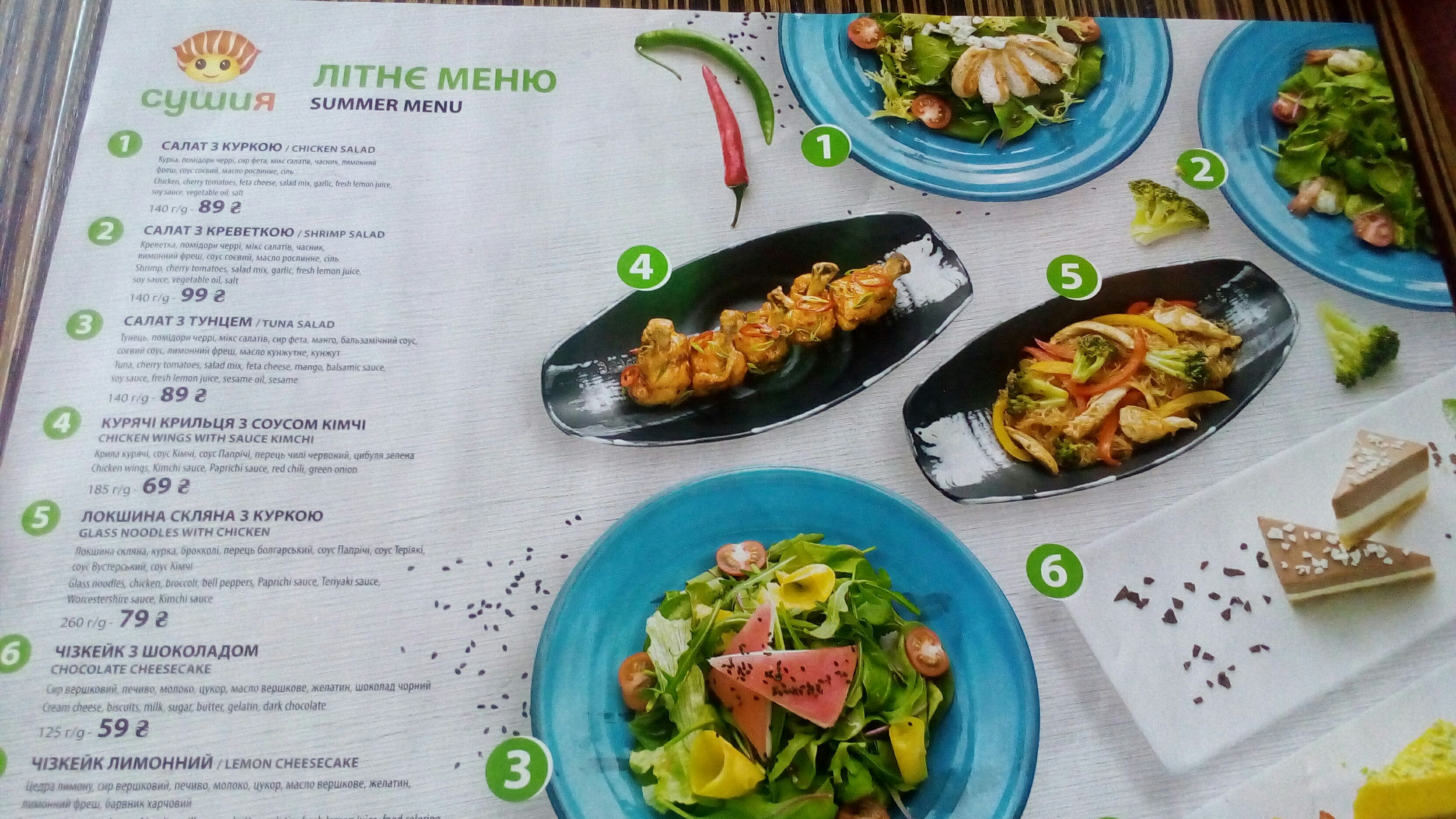 Sushiya menu 9
