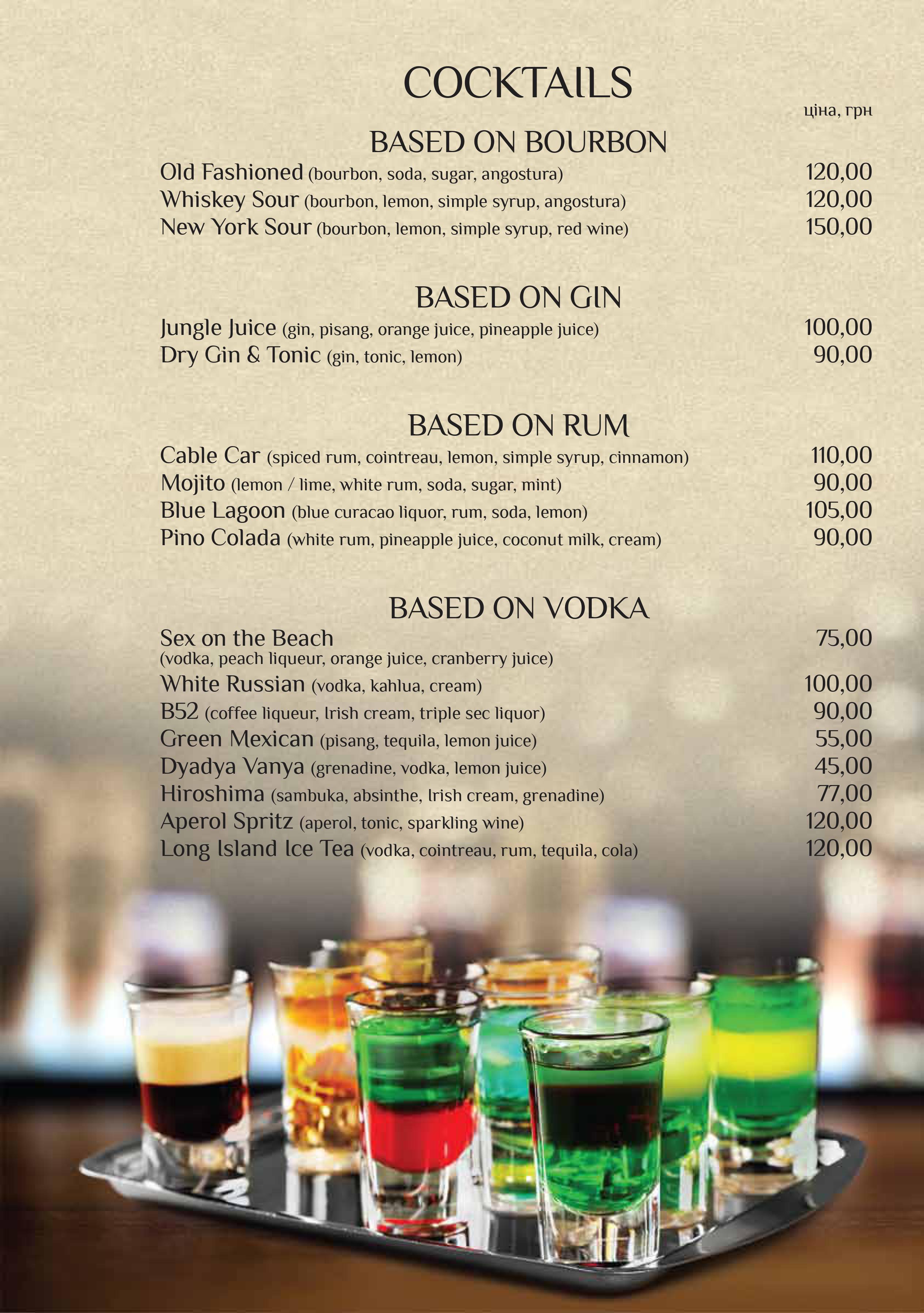 Orange menu 12