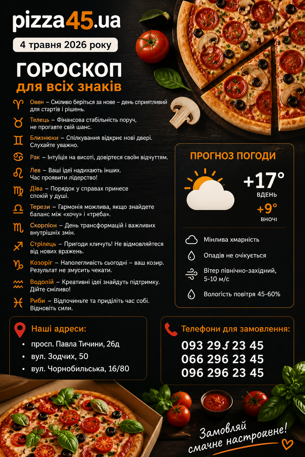 Pizza45 menu 1