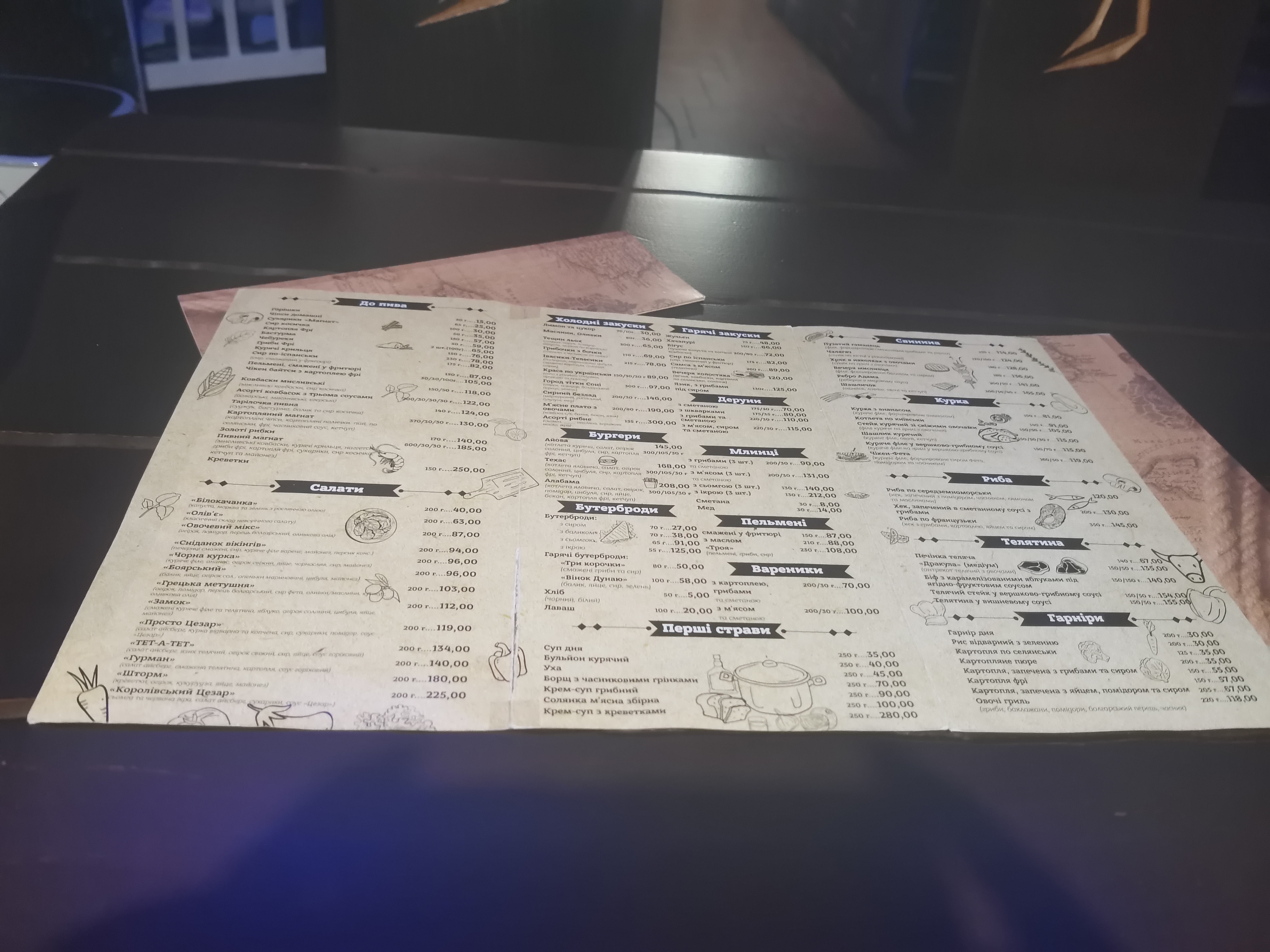 Drakkar menu 1