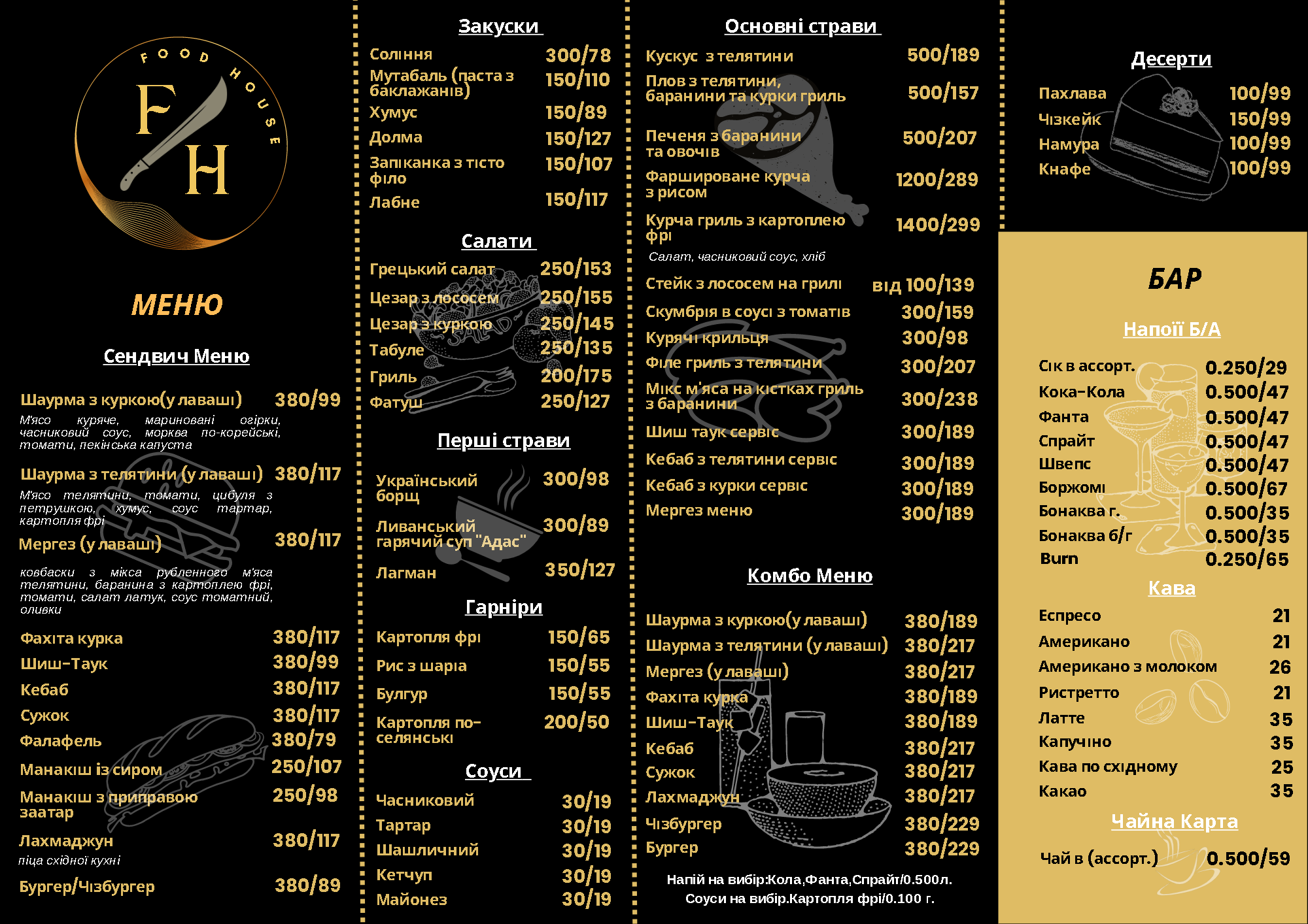 Food House menu 2