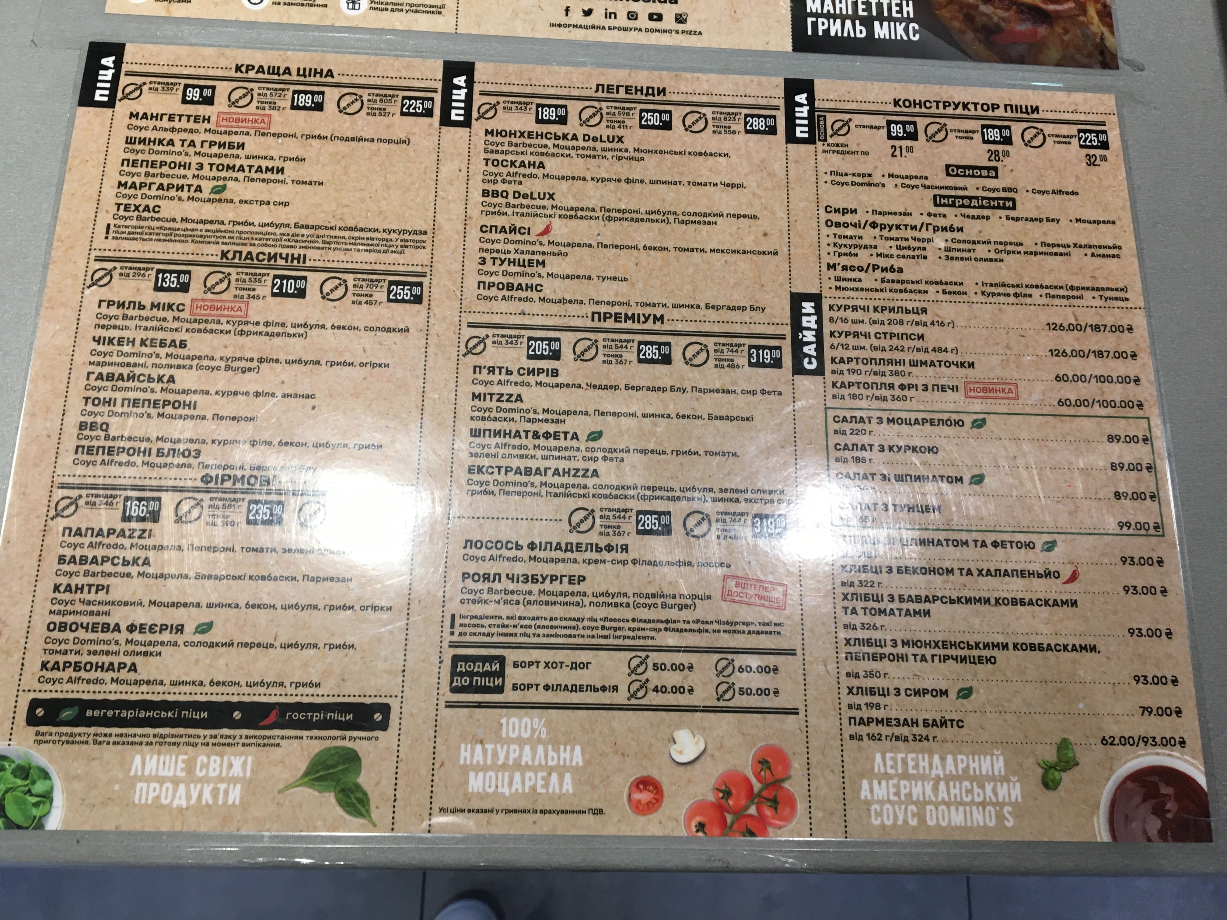 Domino's Pizza menu 2