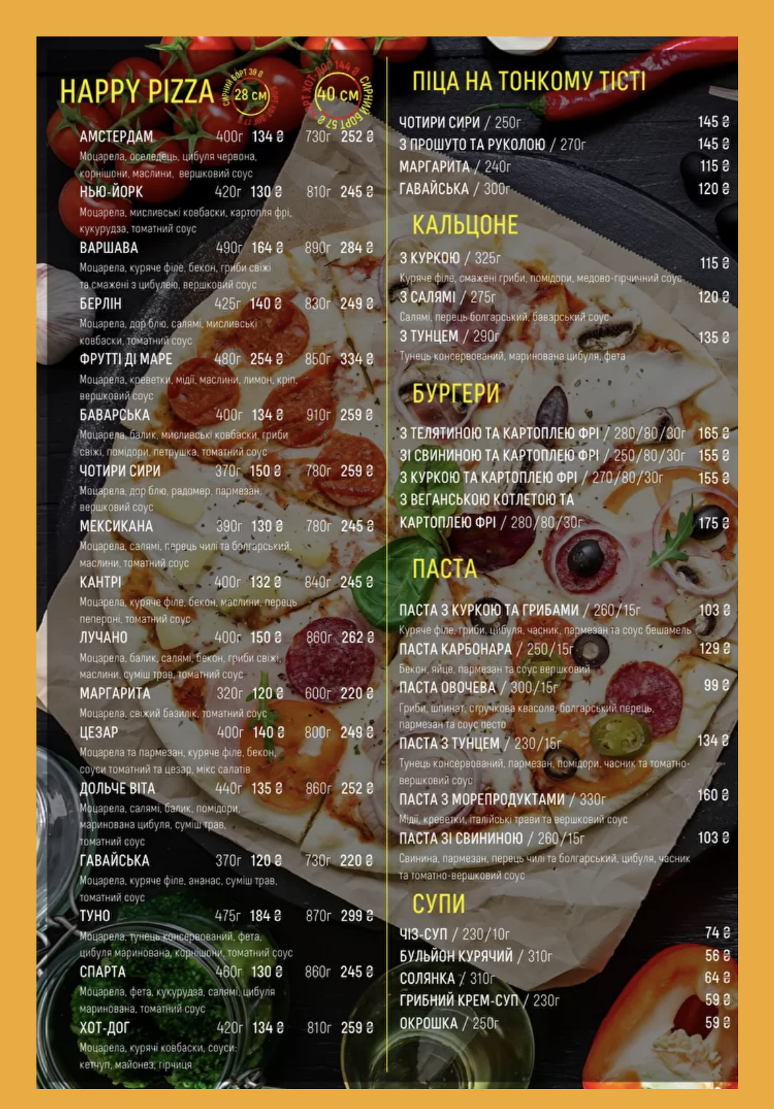 Happy Pizza menu 3