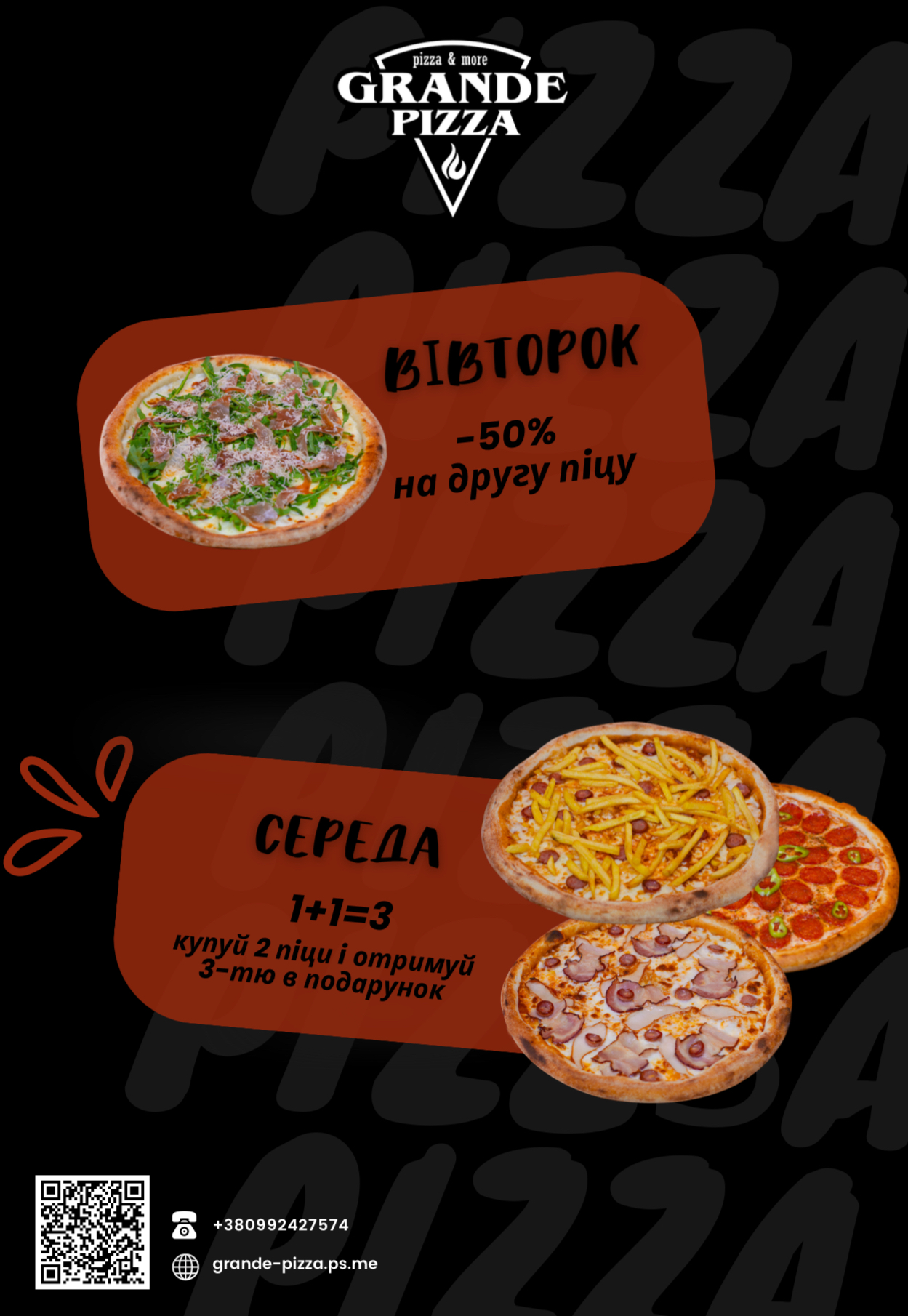 Grande Pizza menu 3