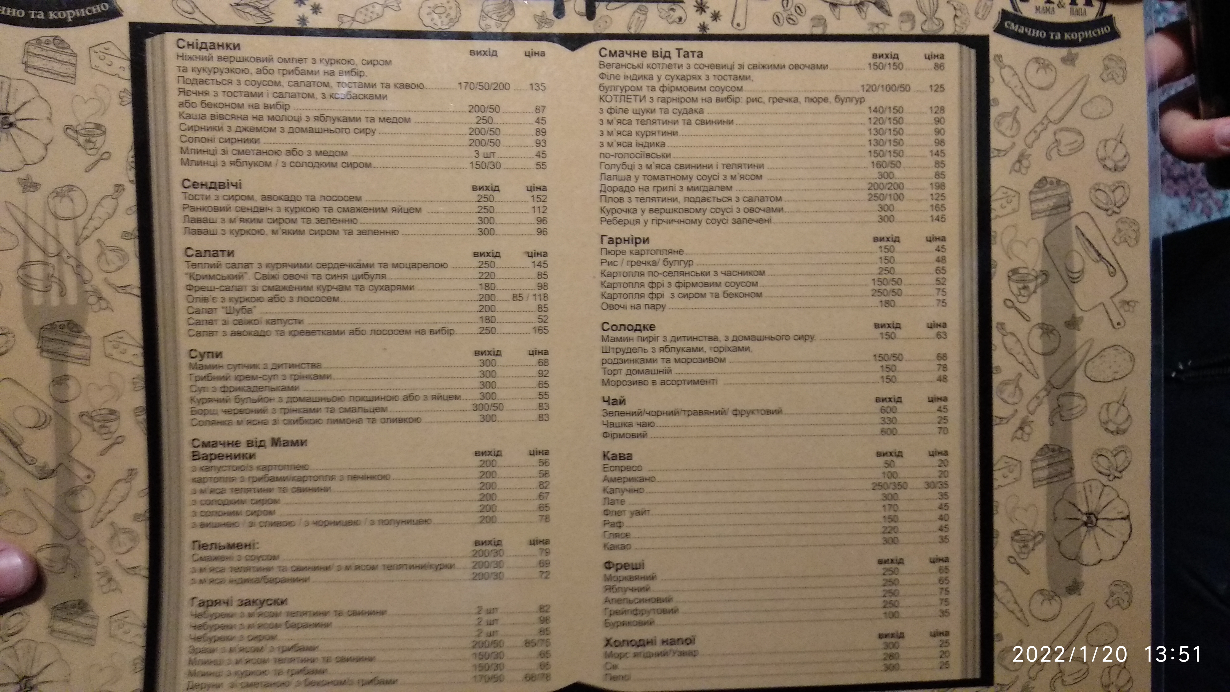 Мама Тато menu 6