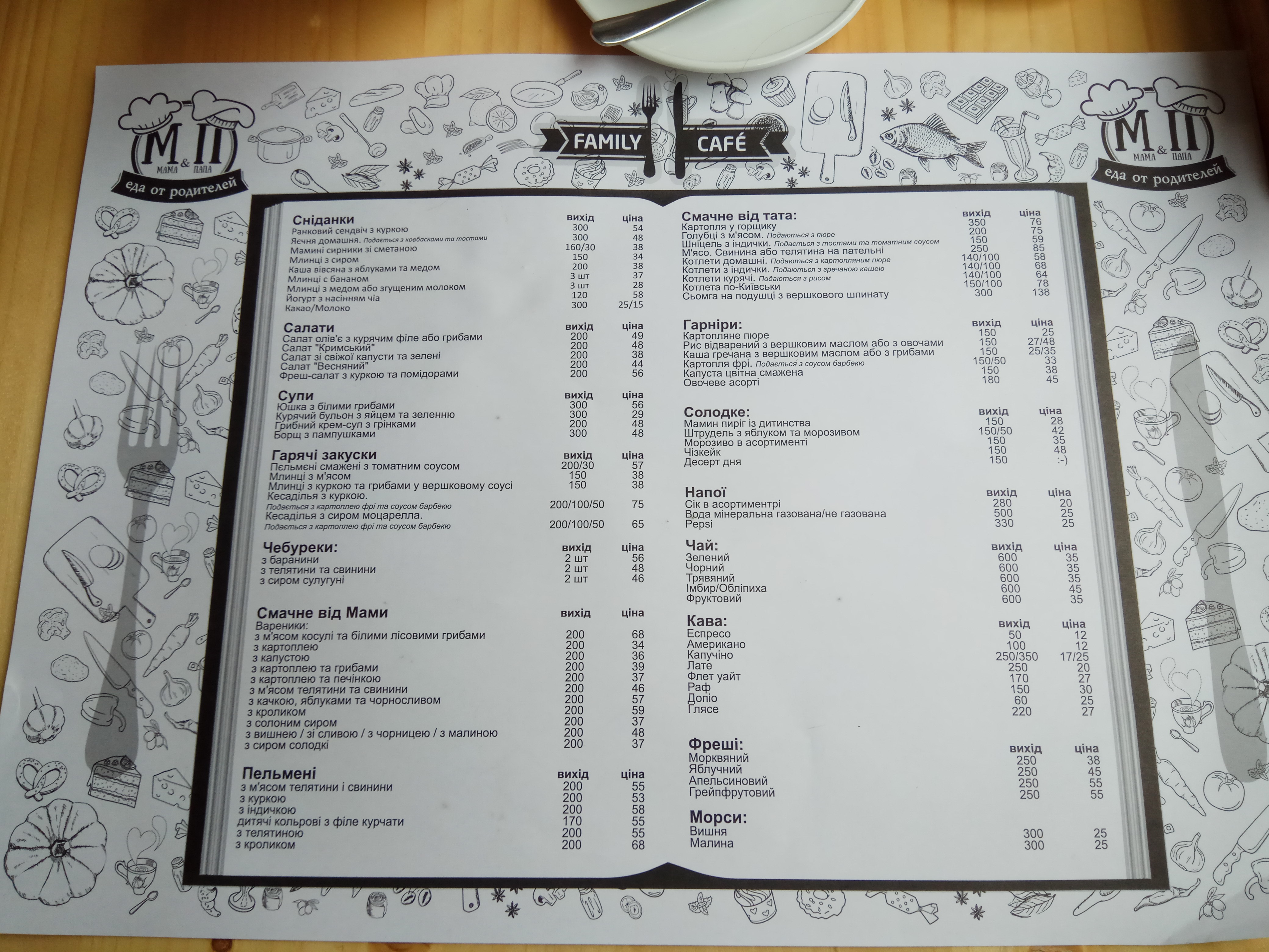 Мама Тато menu 12
