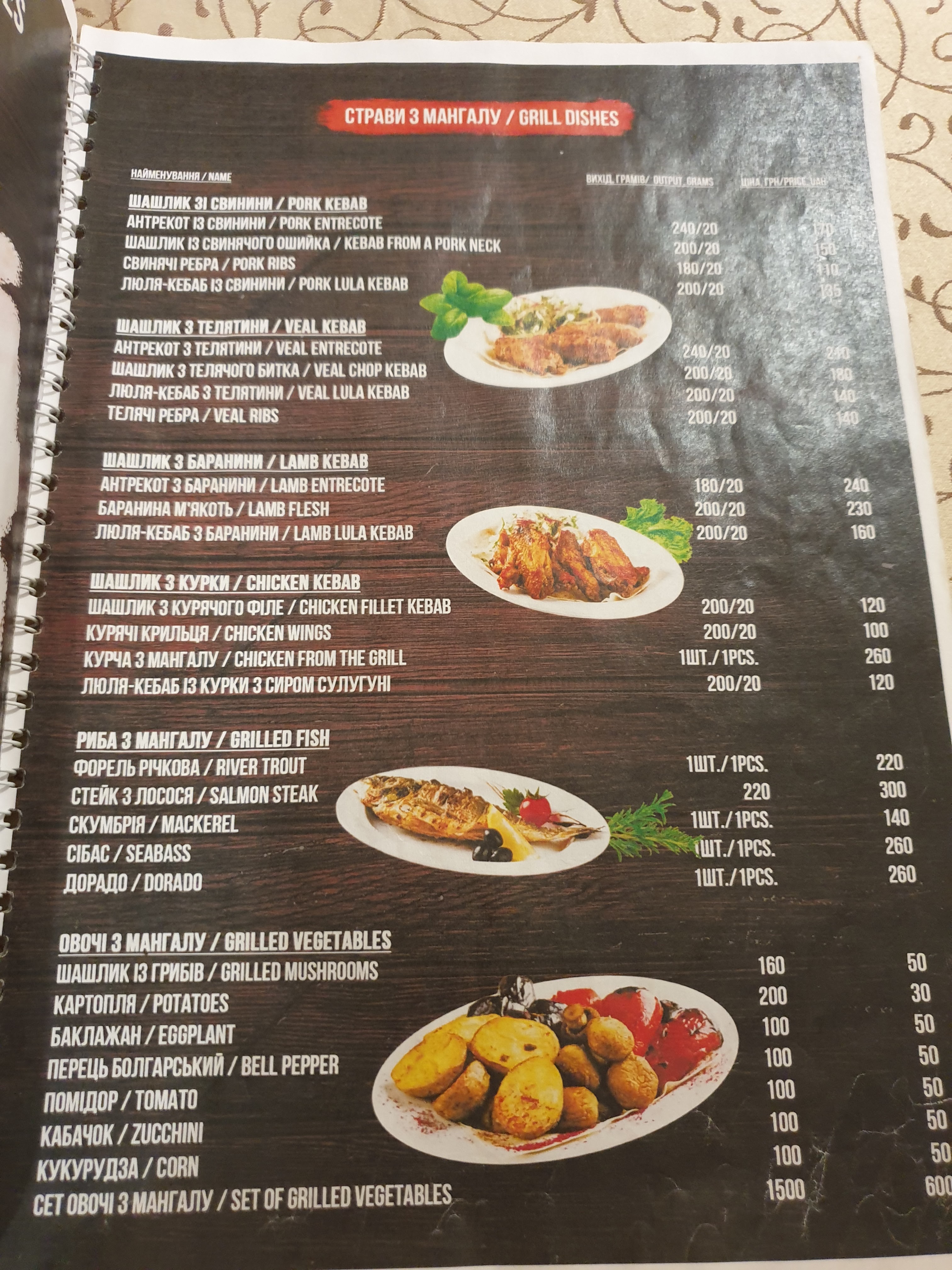 Орман menu 4