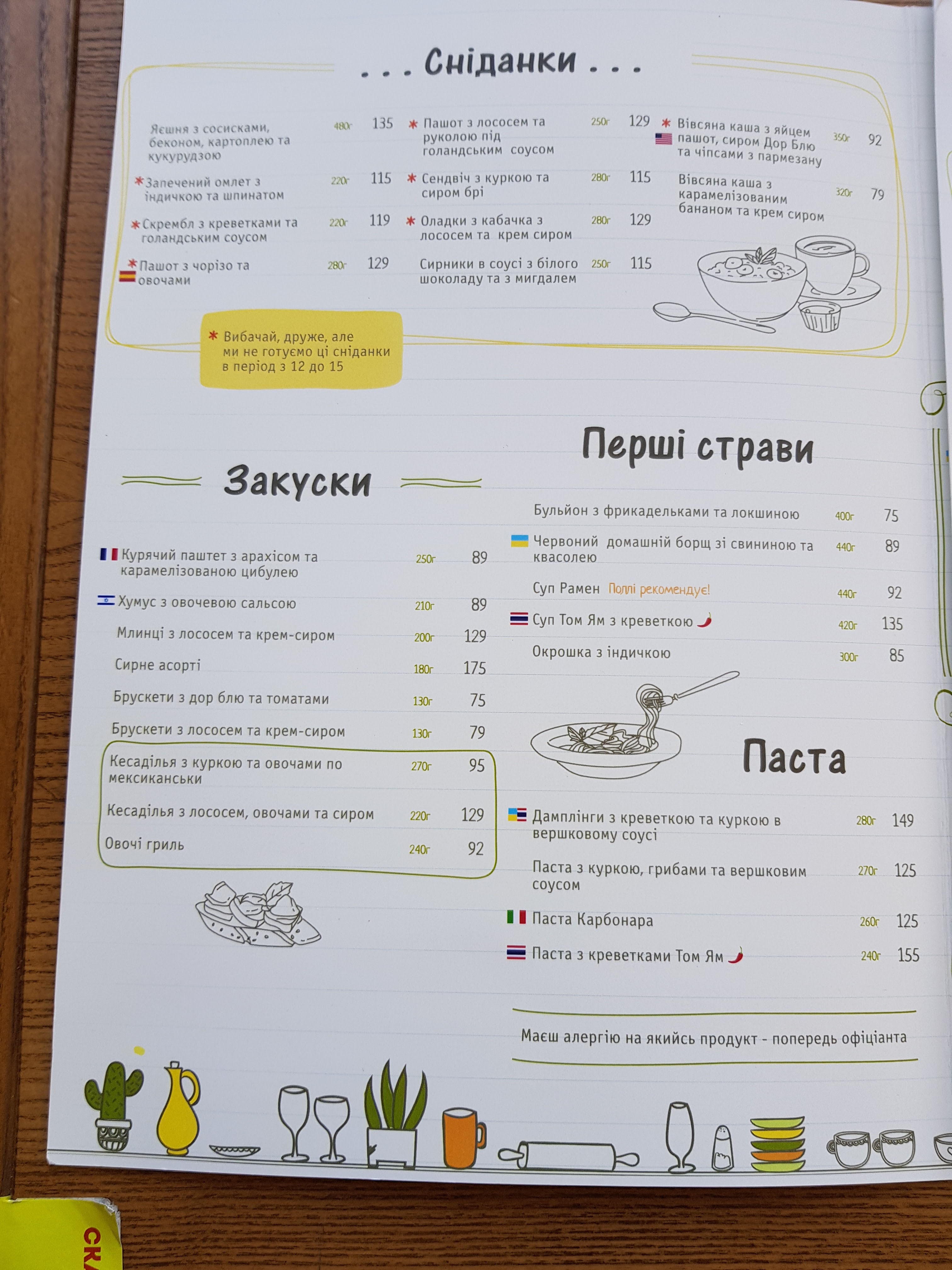 Kukhnya Polli menu 2