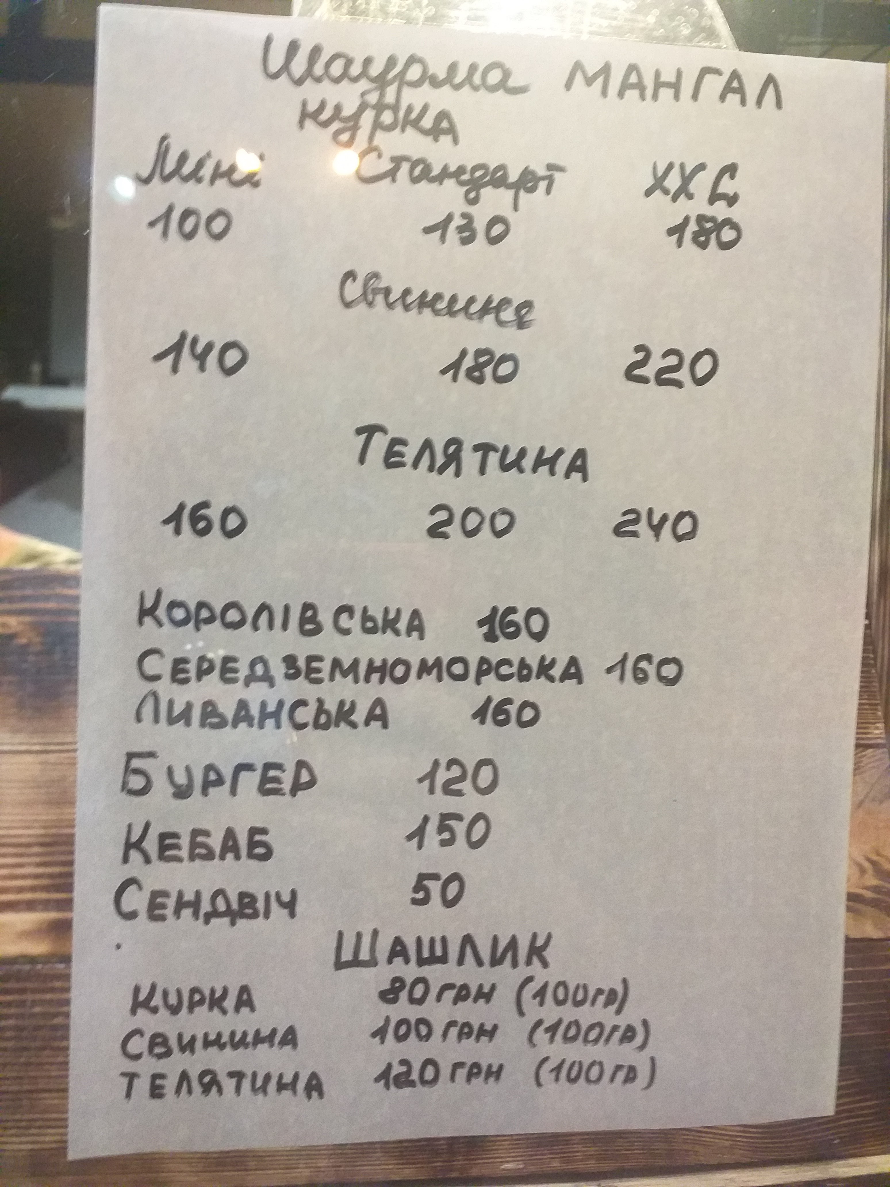 Kvv menu 1
