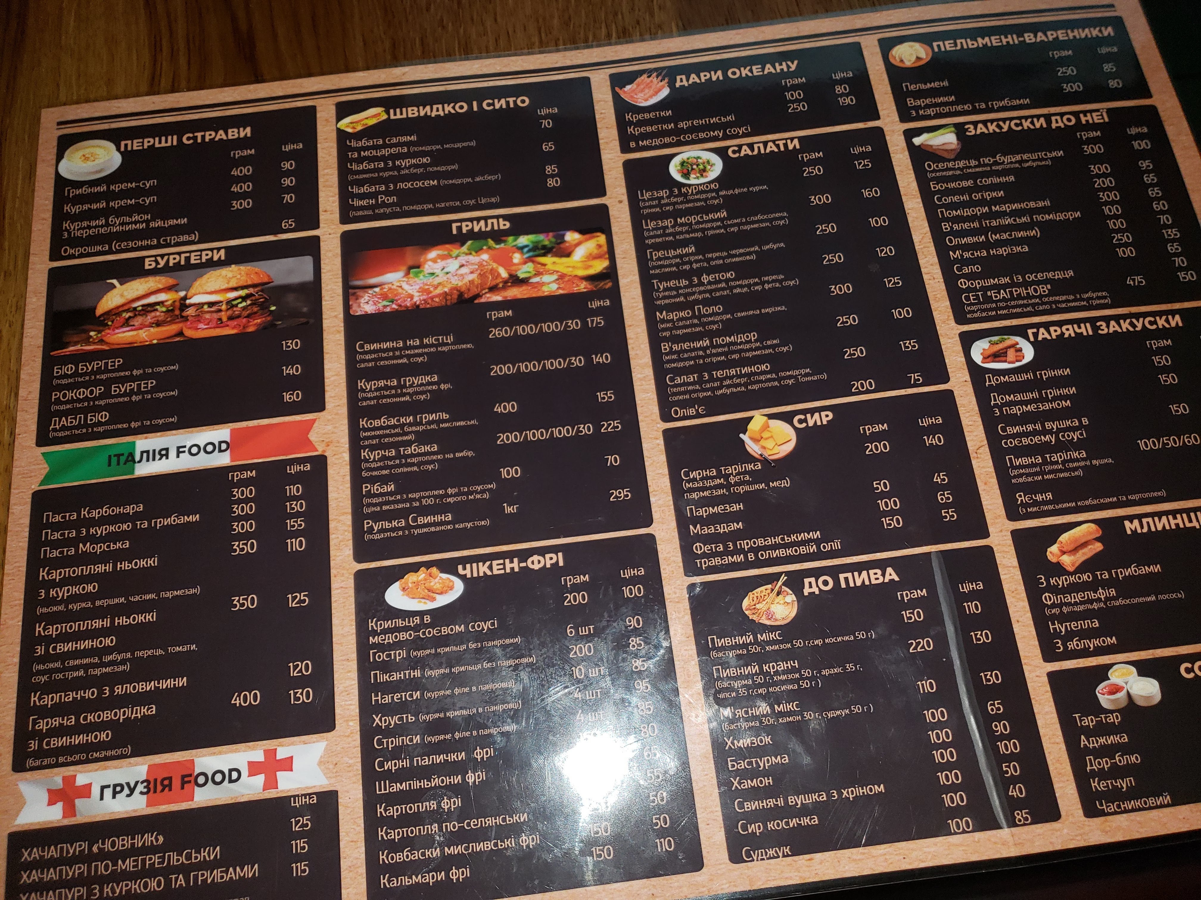 Bagrinov menu 4