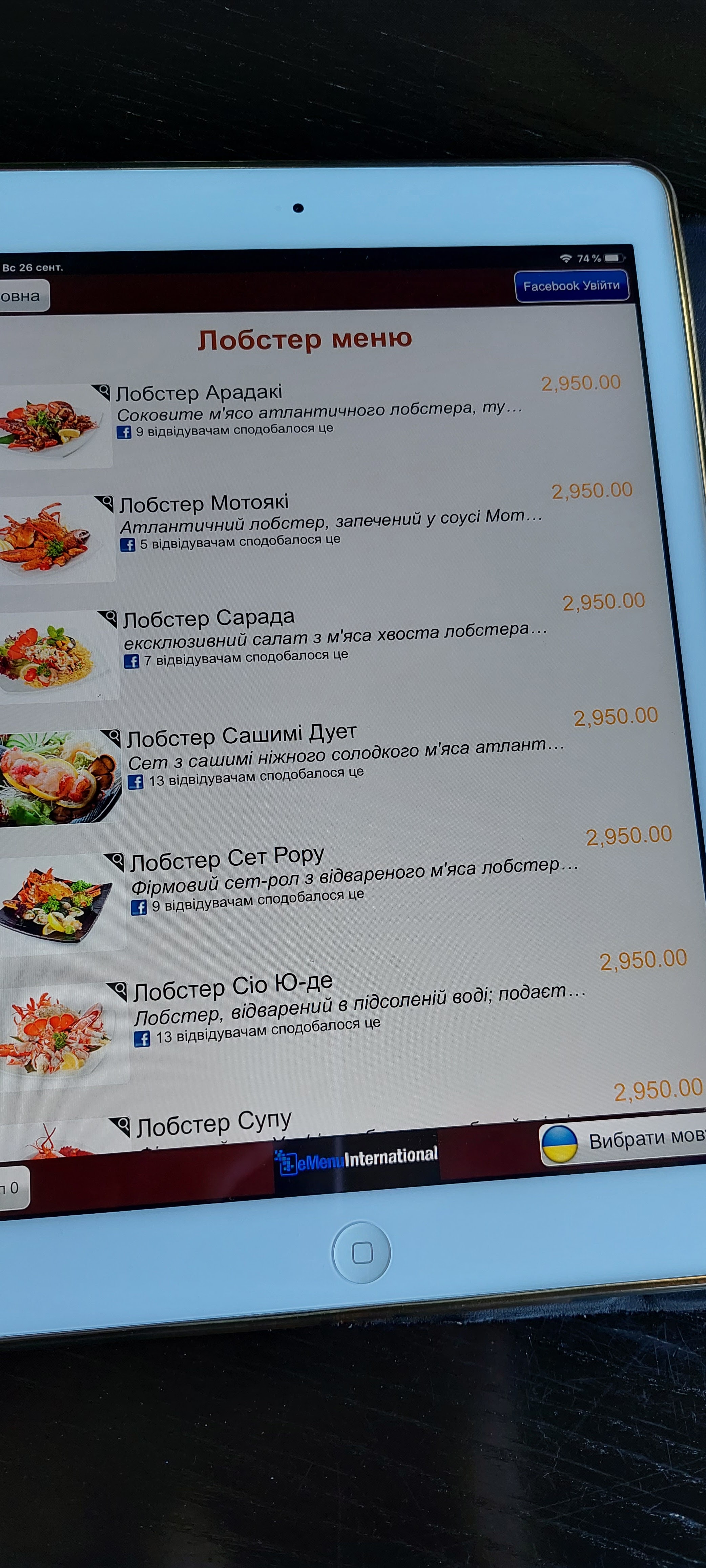 Fujiwara YOSHI menu 12